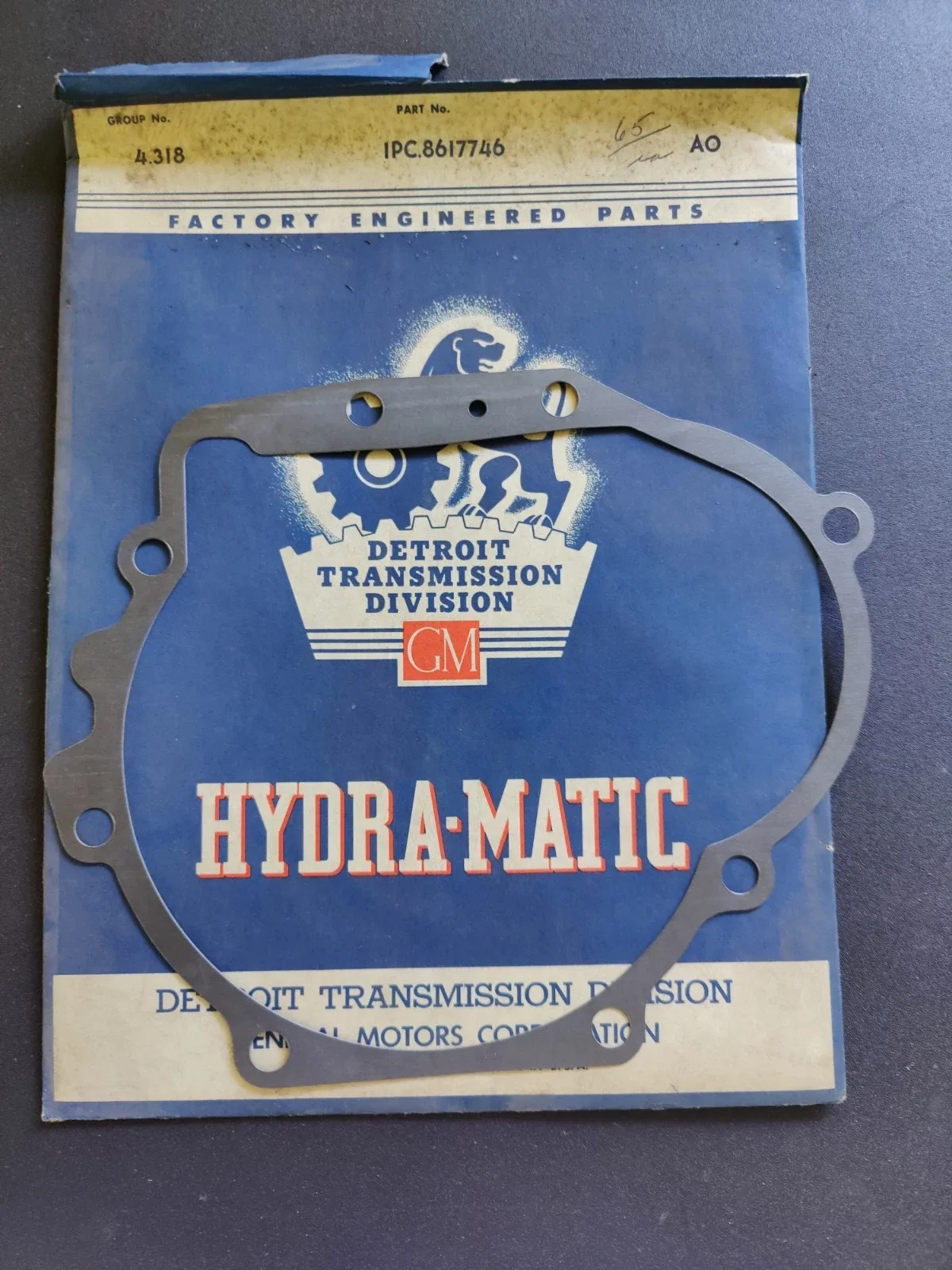 NOS OEM 1957-60 Olds Hydra-Matic Trans Extension Housing to Pump Gasket 8617746