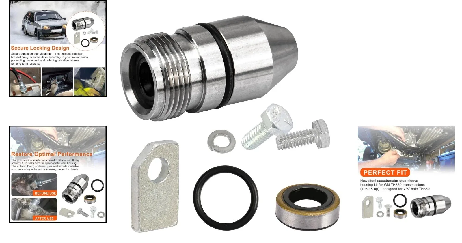Comprehensive TH350 Speedo Housing & Seal Kit for GM Turbo 350 Transmissions image 2