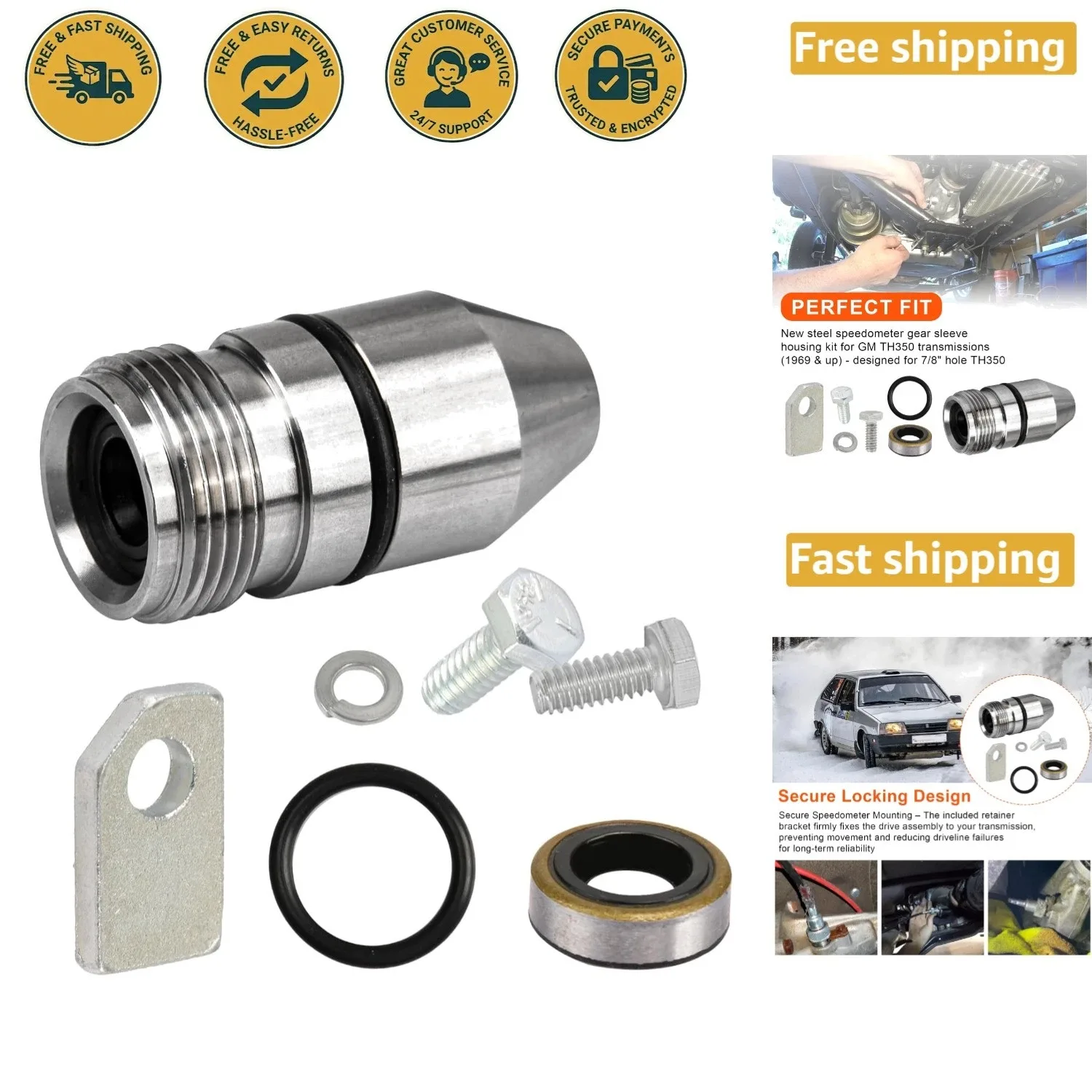 Comprehensive TH350 Speedo Housing & Seal Kit for GM Turbo 350 Transmissions