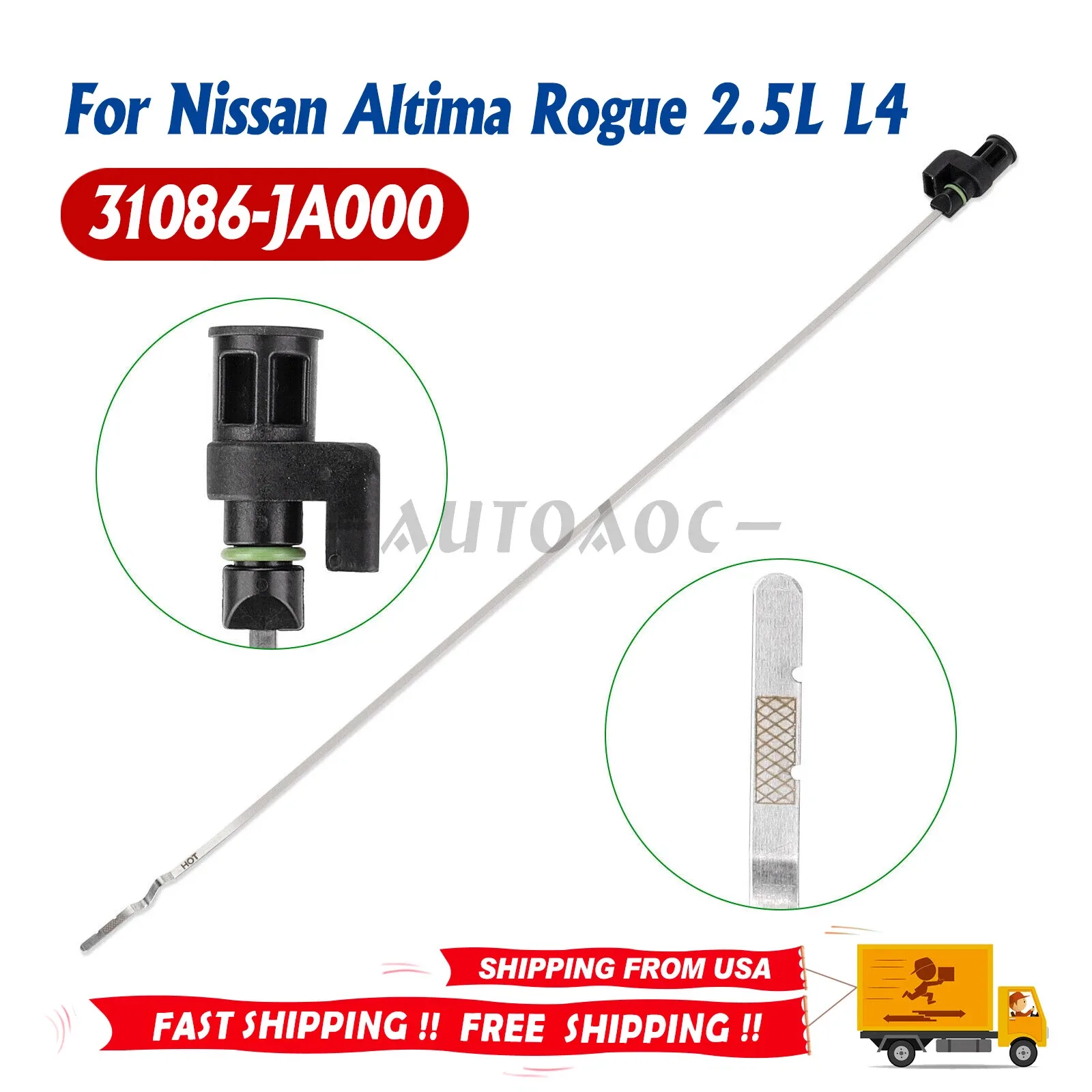 CVT Transmission Oil Level Dipstick For Nissan Altima Rogue 2.5L L4 31086-JA00A