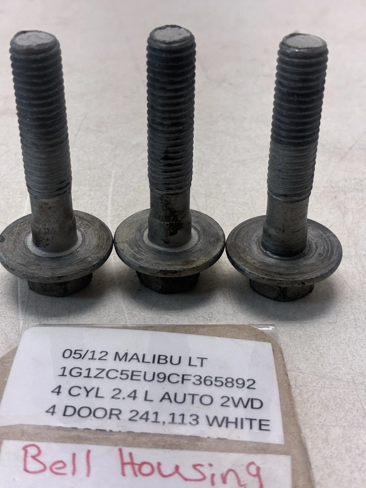 2008-2012 Malibu LT 2.4 AUTO  Bell Housing Bolts image 3