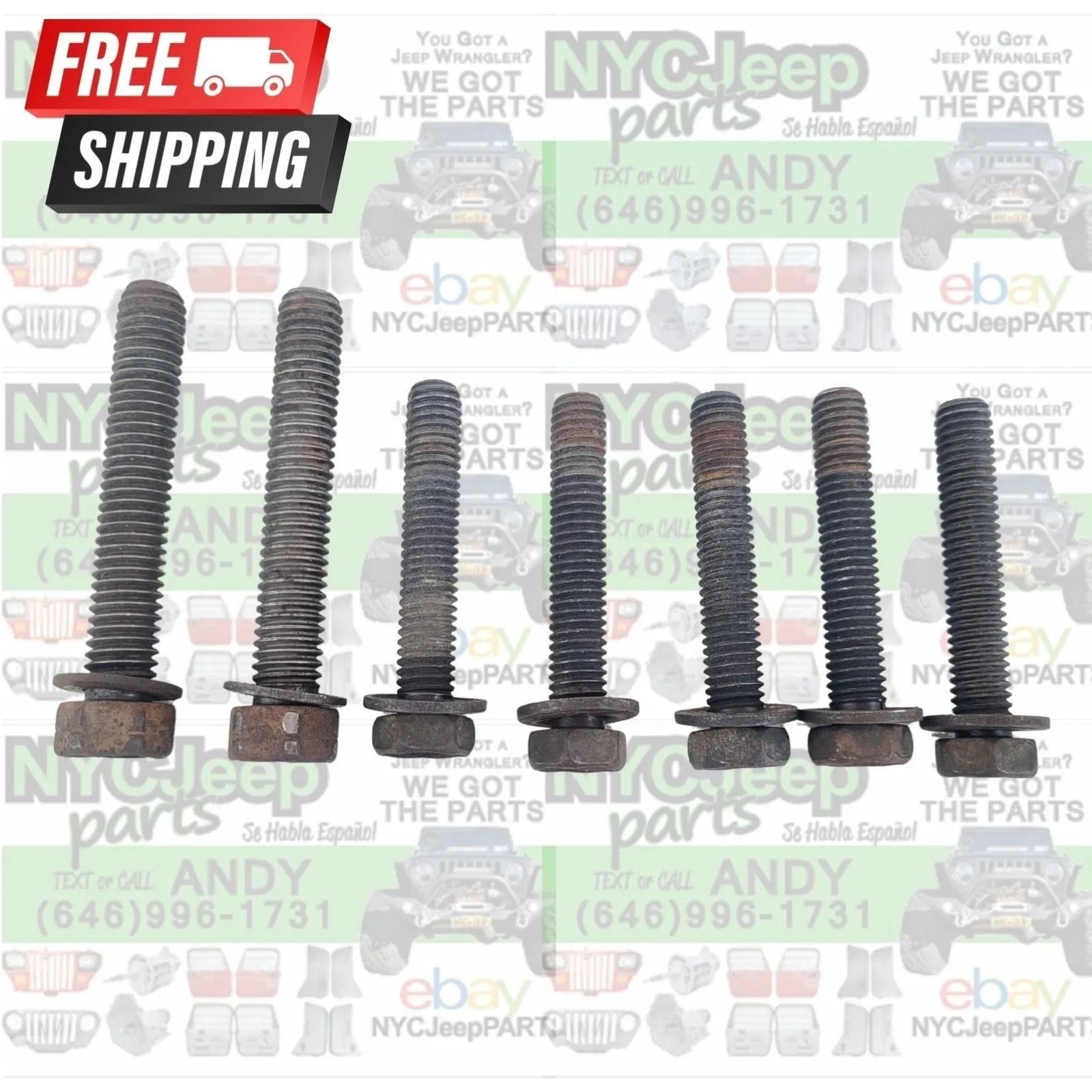 87-90 Jeep Wrangler TJ Automatic Transmission BOLTS to Motor Engine Hardware