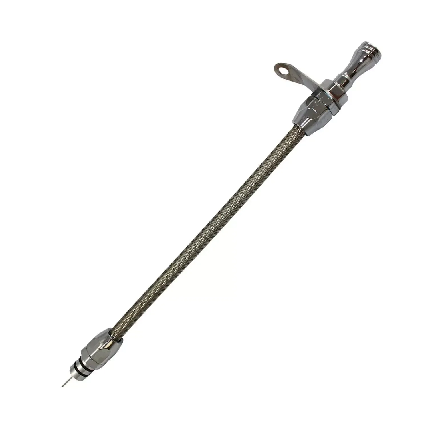 Flexible TH400 Turbo 400 Short Bell Housing Mount Braided Transmission Dipstick