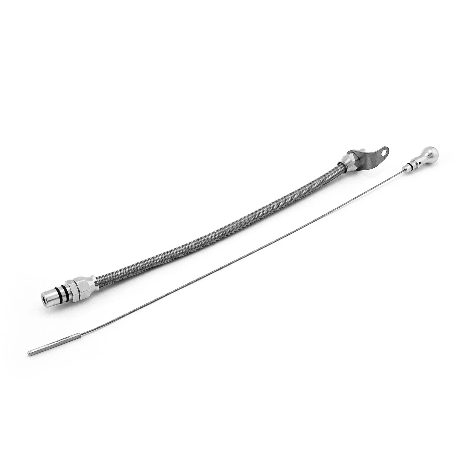 Ford 429 460 C6 Braided Flexible Bell Housing Mount Transmission Dipstick image 2