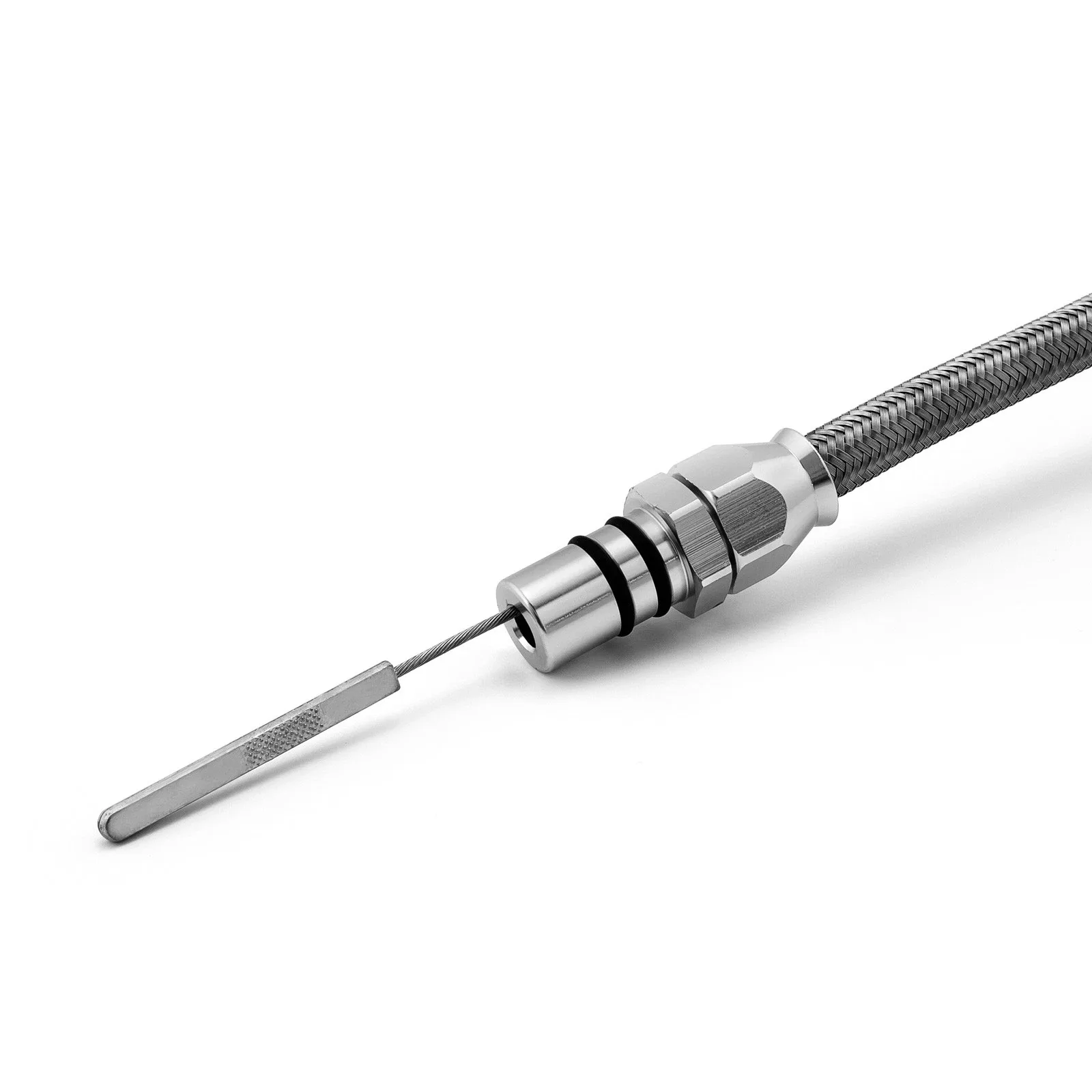 Ford 429 460 C6 Braided Flexible Bell Housing Mount Transmission Dipstick image 4