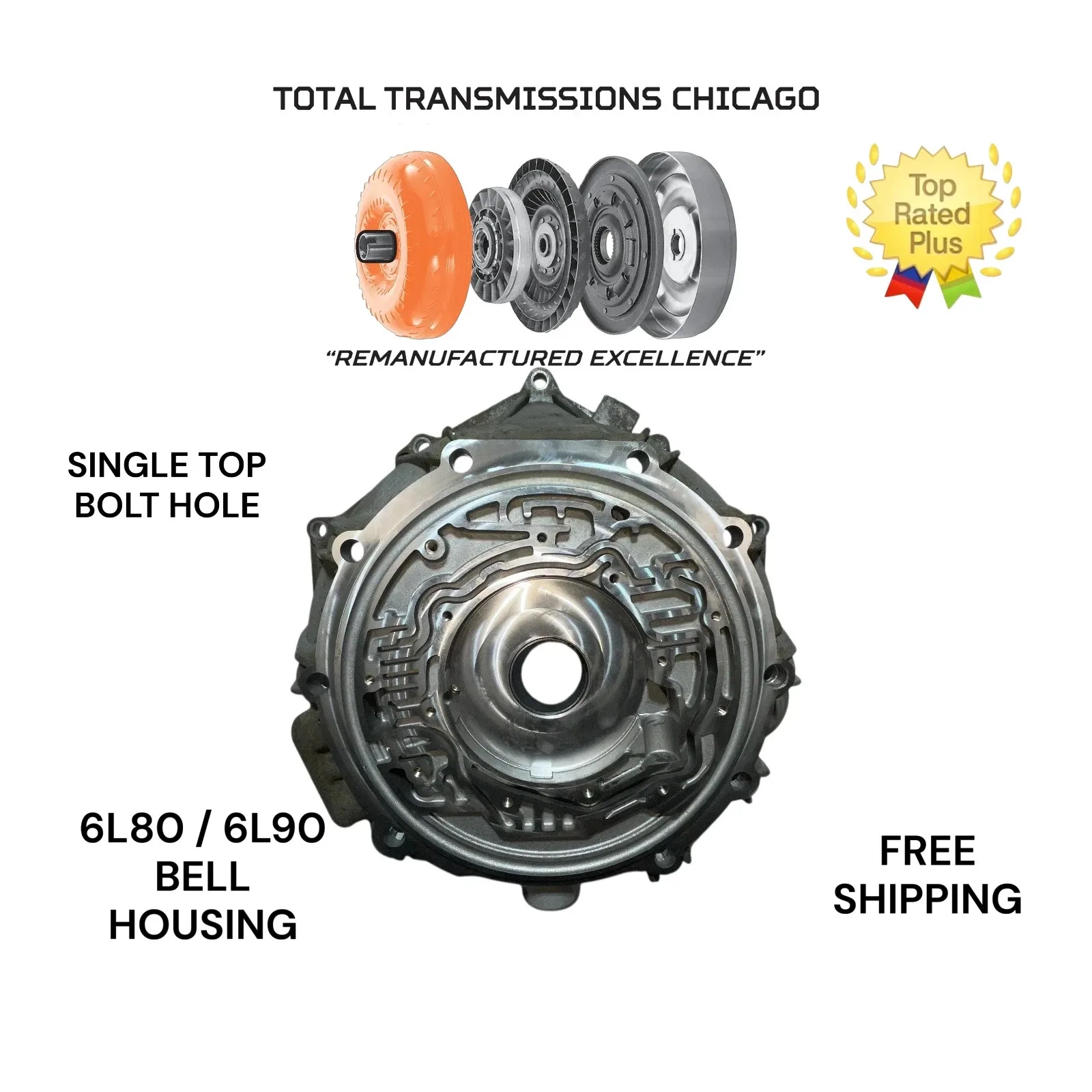 6L80 6L90 BELL HOUSING 4.8L 5.3L 6.0L WITH SINGLE TOP BOLT HOLE 24239892