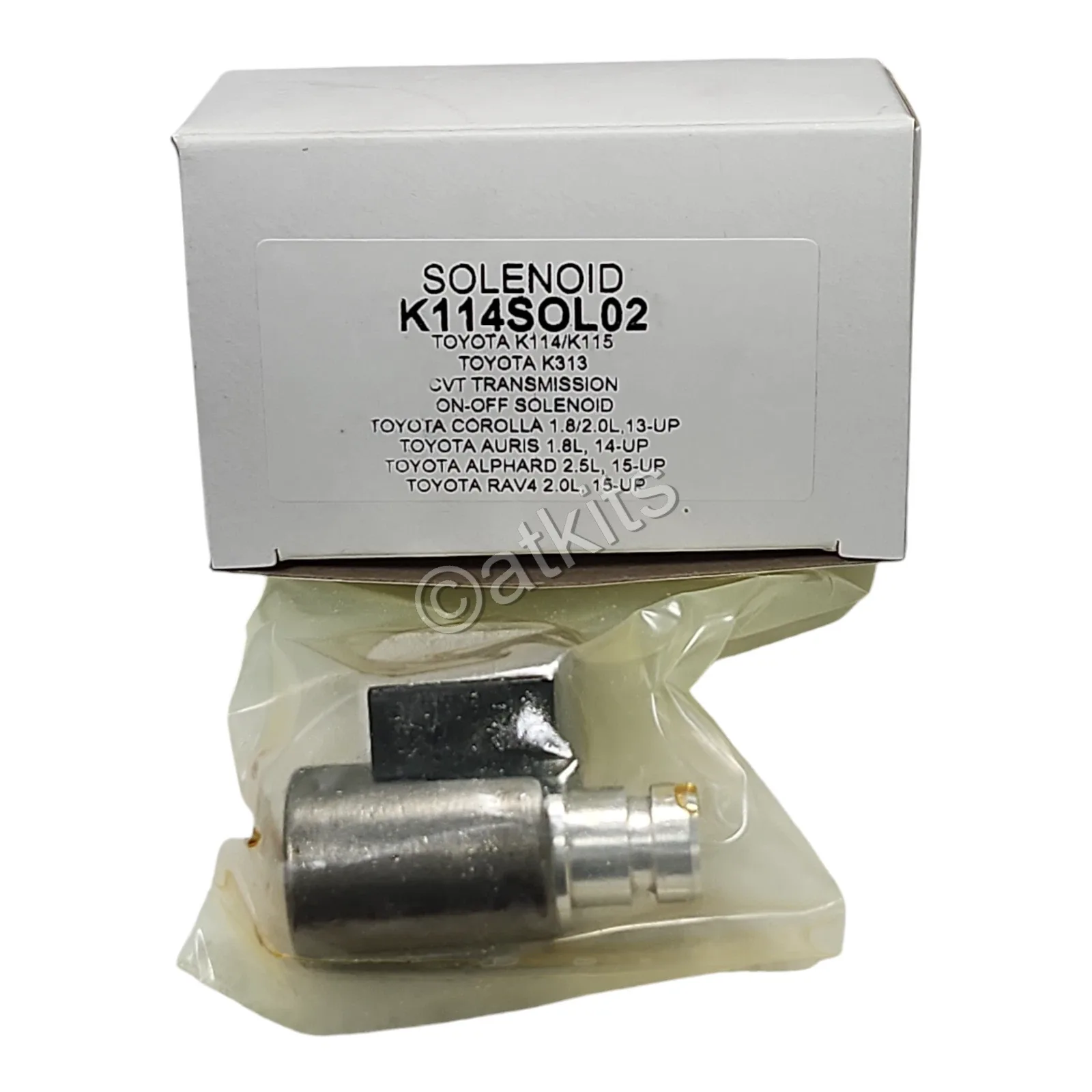 SOLENOID FOR TOYOTA K114, K115, K313 ON-OFF, CVT (BENT BRACKET). IND: K114SOL02