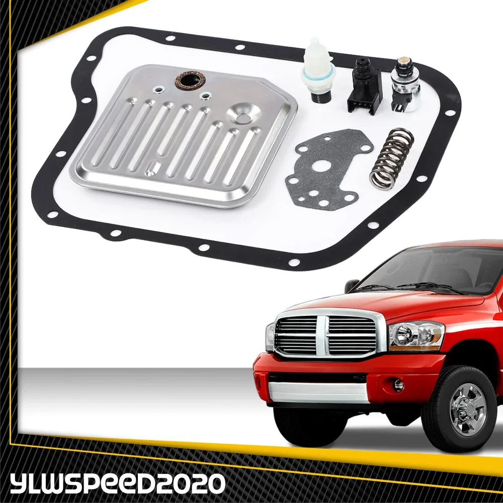 Transmission Filter Kit w/ Solenoid Sensor Fit For Dodge Ram Jeep A518 46RE 48RE image 2
