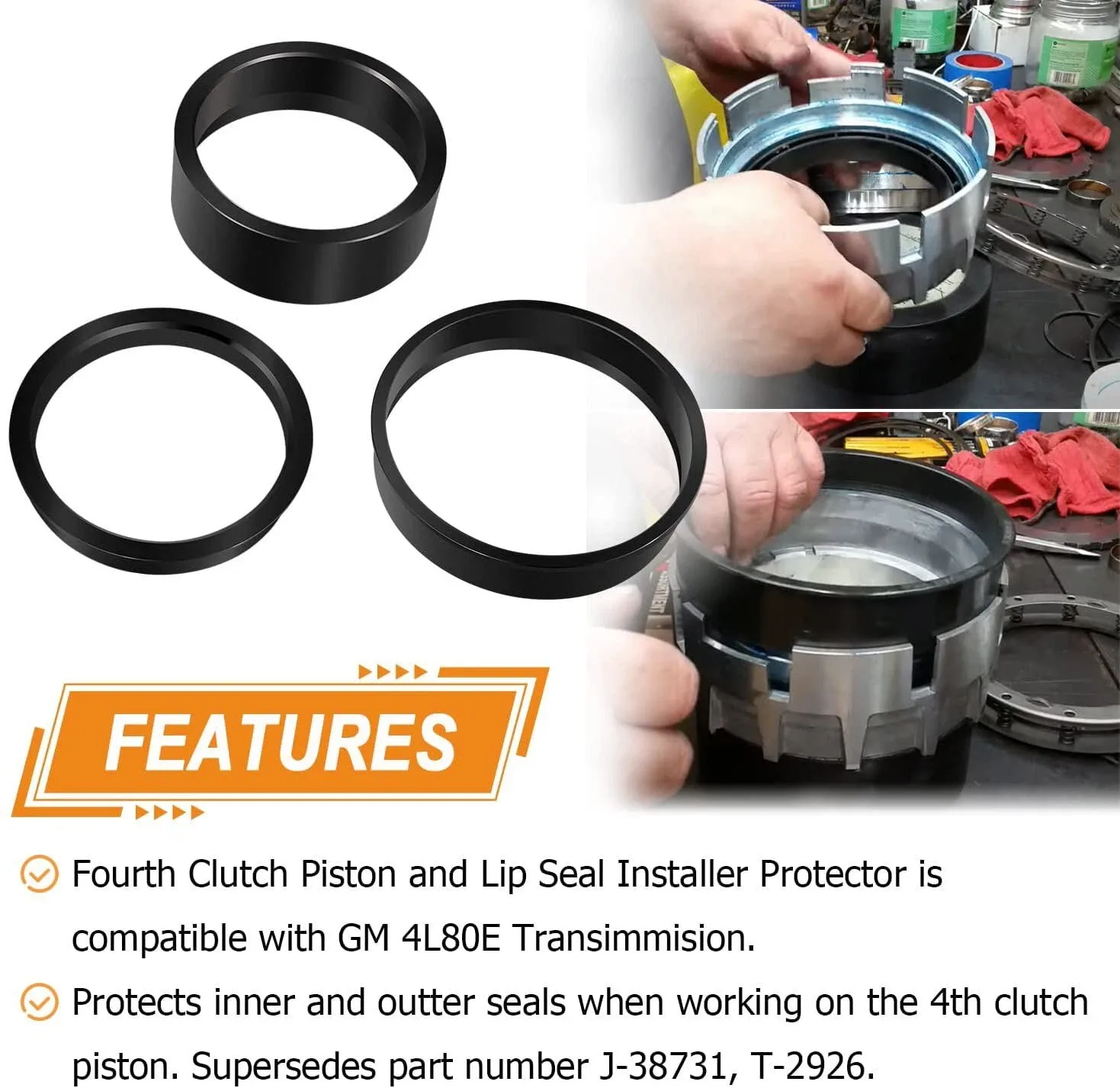 T-2926 4th Clutch Piston and Lip Seal Installer Kit For GM 4L80E Transimmision image 3