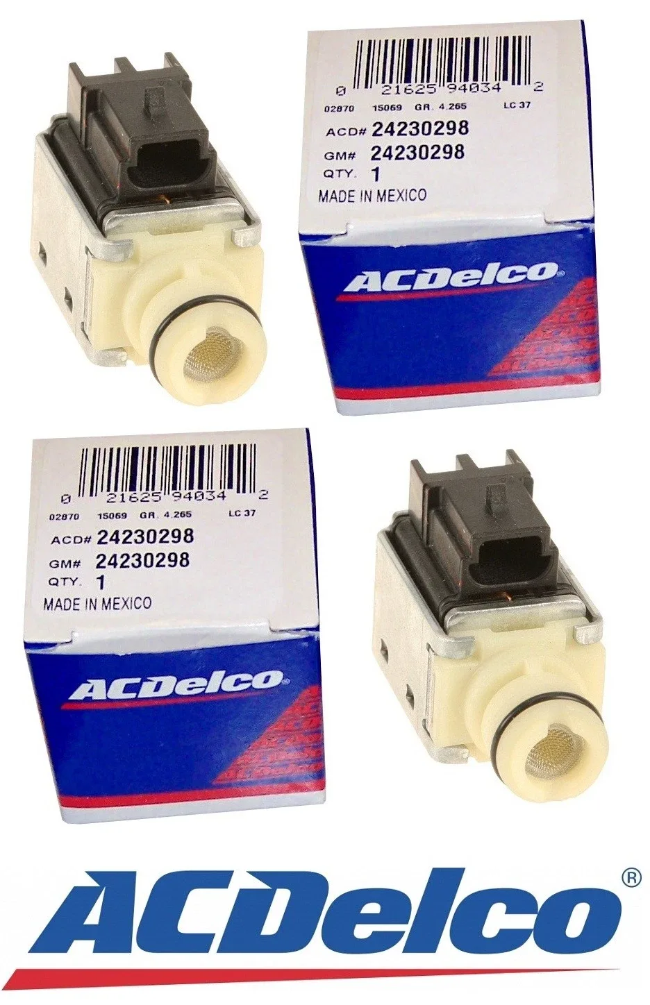 For Chevy Silverado Escalade 4L60-E 6L80 ACDelco GM Set 2PC Auto Trans Solenoids image 2