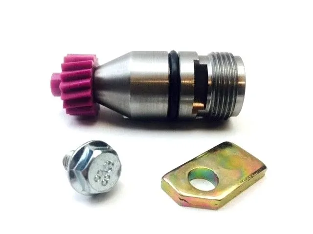 Aluminum Powerglide Speedometer Housing Bullet Tab Bolt & 17 Tooth Driven Gear
