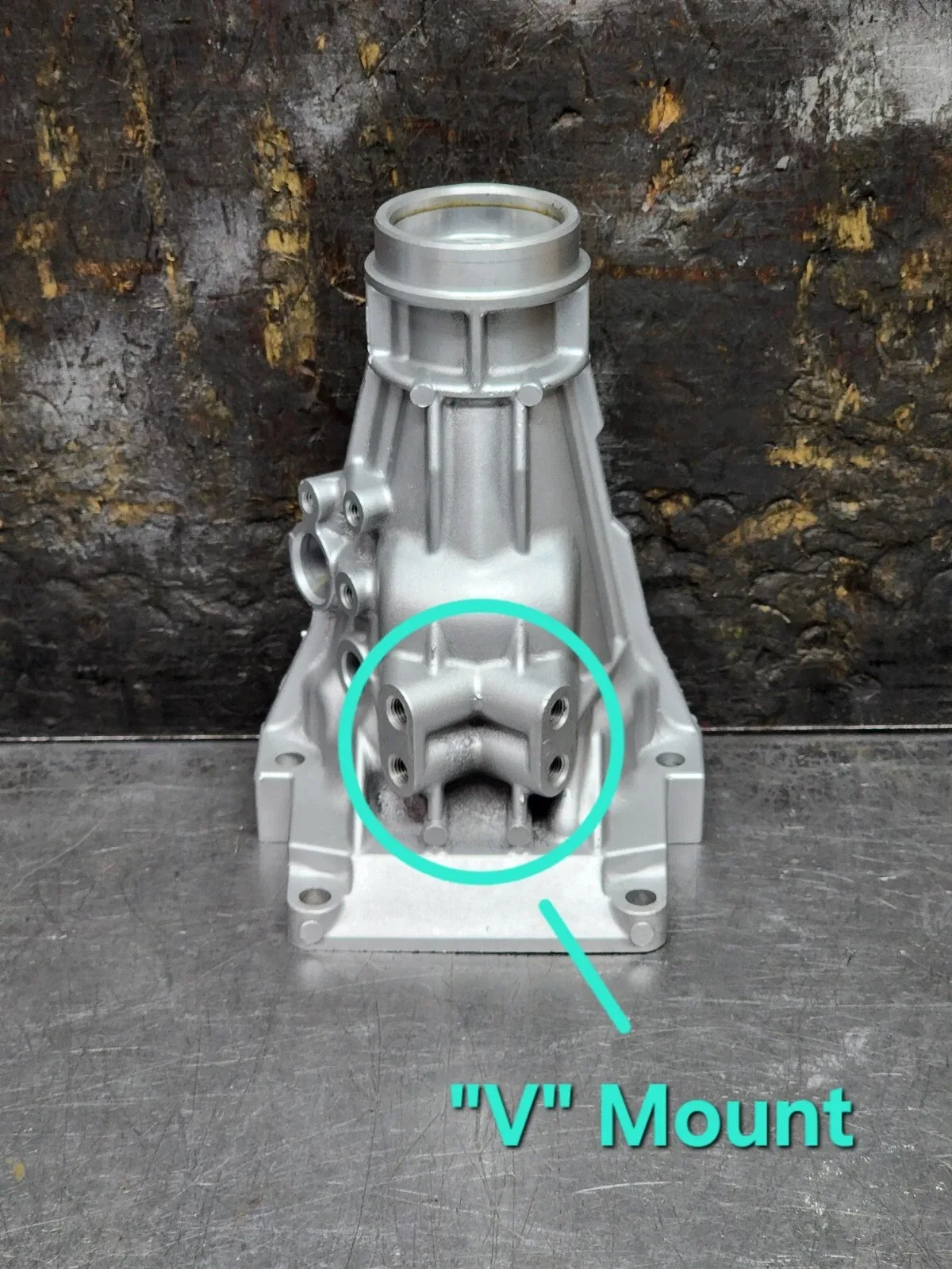 A340E TRANSMISSION EXTENSION HOUSING 2WD "V" MOUNT SPEED-O DRIVER SIDE 8963 8926 image 2