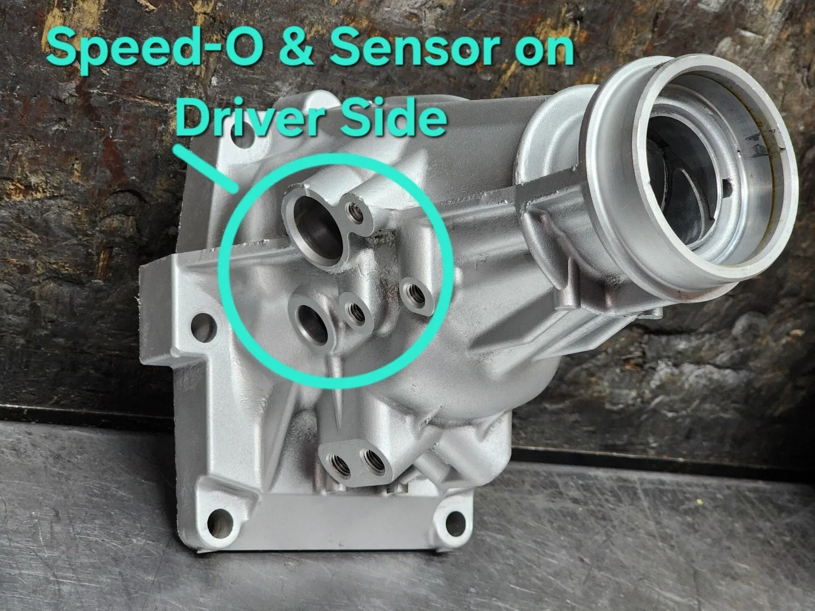A340E TRANSMISSION EXTENSION HOUSING 2WD "V" MOUNT SPEED-O DRIVER SIDE 8963 8926 image 3