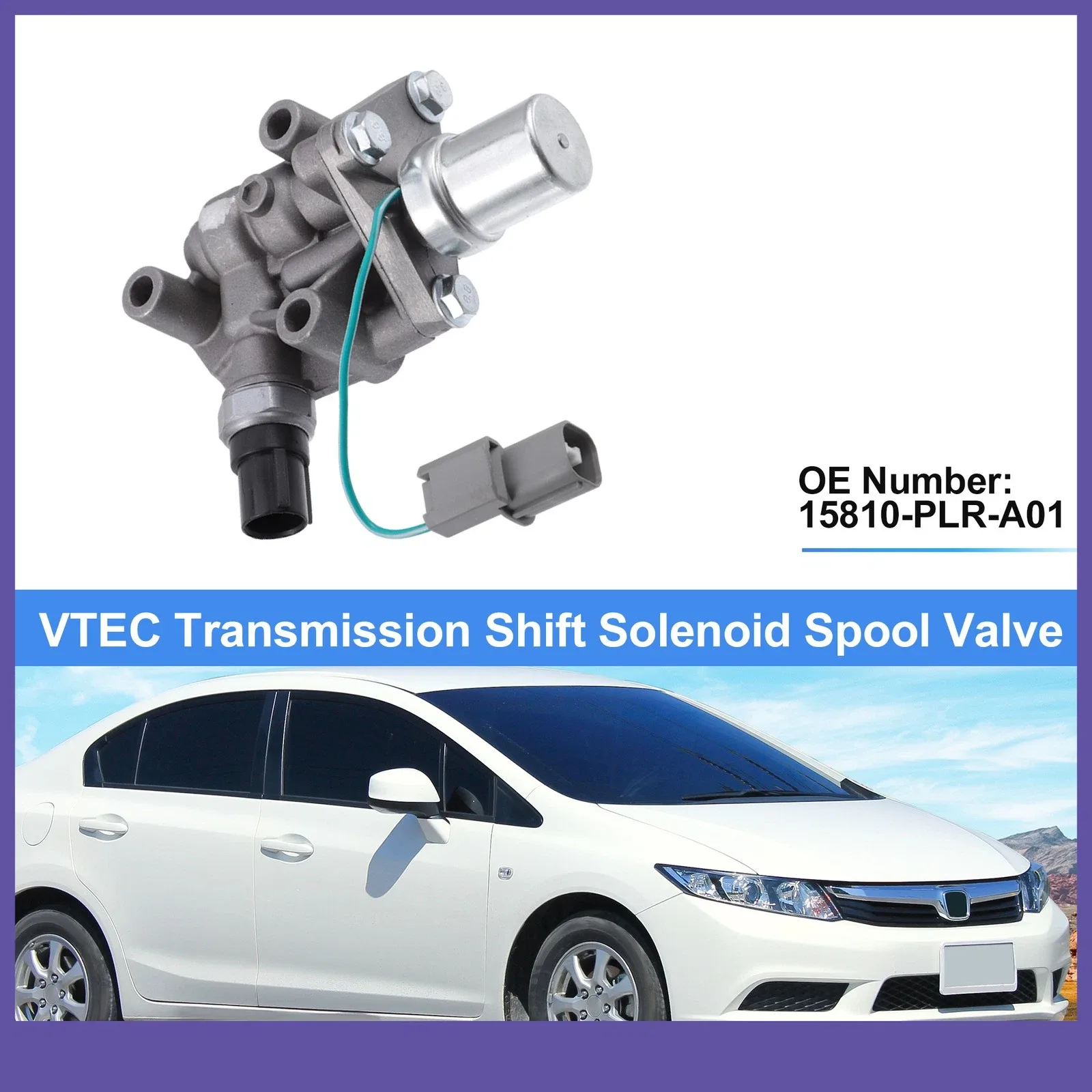 VTEC Transmission Shift Solenoid Spool Valve Single Custom for Honda Civic image 2