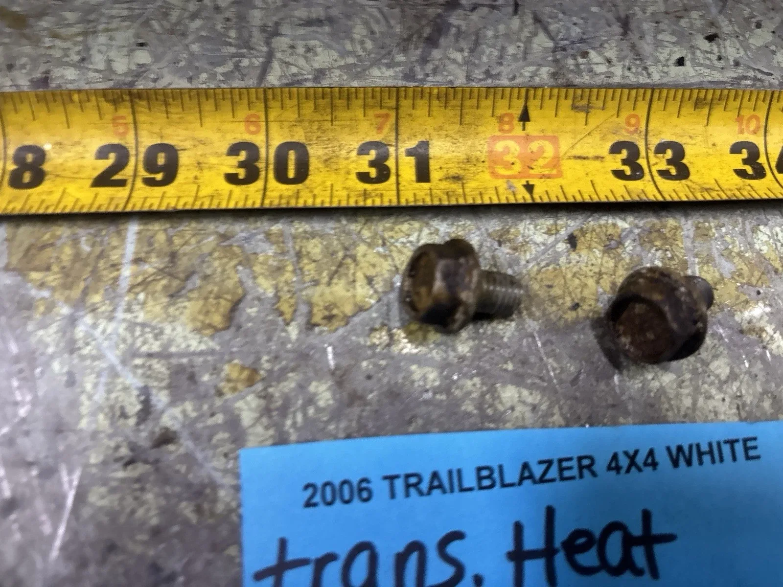02-09 Trailblazer  Transmission Right Side Heat Shield Bolts Set Of 2 image 3