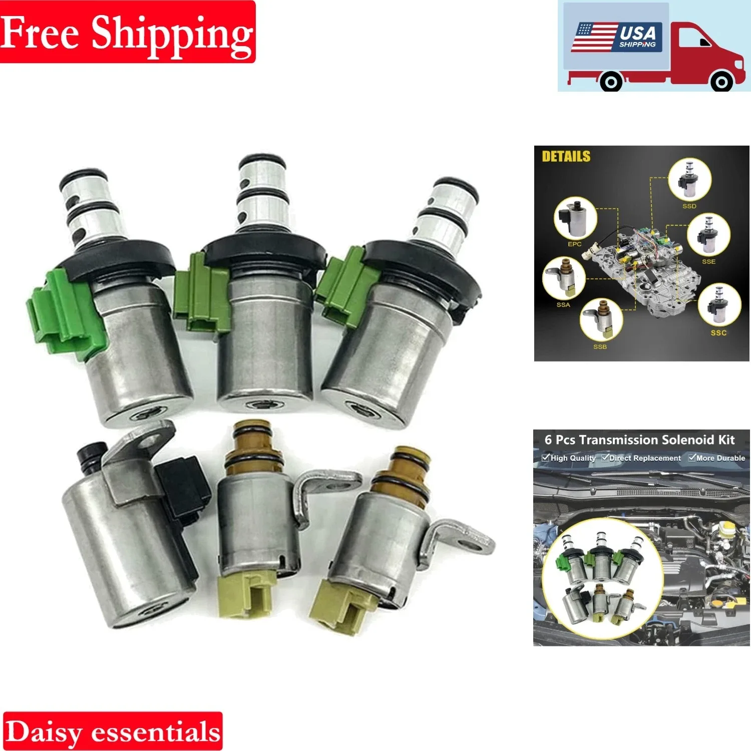 Mazda Transmission Solenoid Kit for 2 3 5 6 CX-7 MPV 2002-2012 4F27E -R FN4A-EL