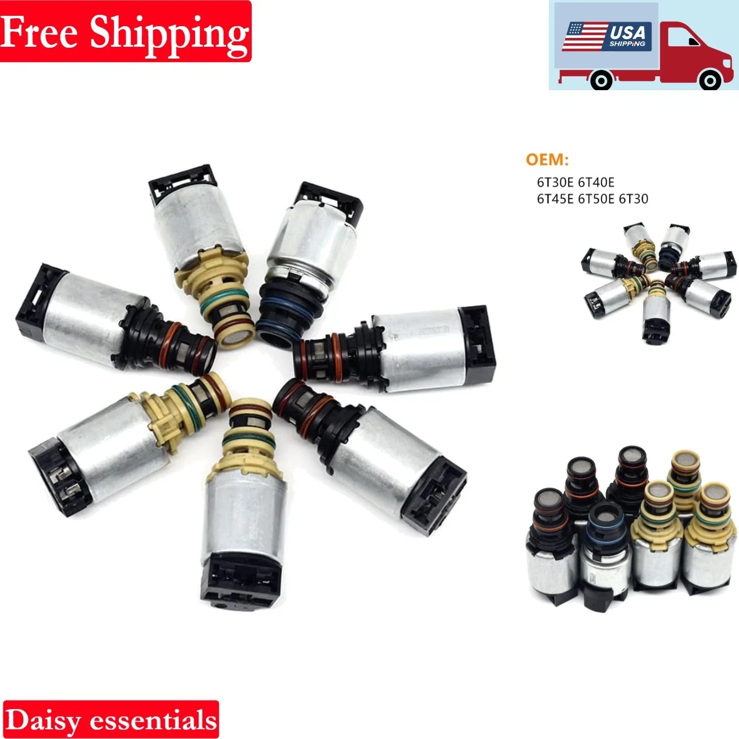 Automatic Transmission Solenoid Kit 6T40 6T45 6T30 6T35 for Chevy Malibu Buic...
