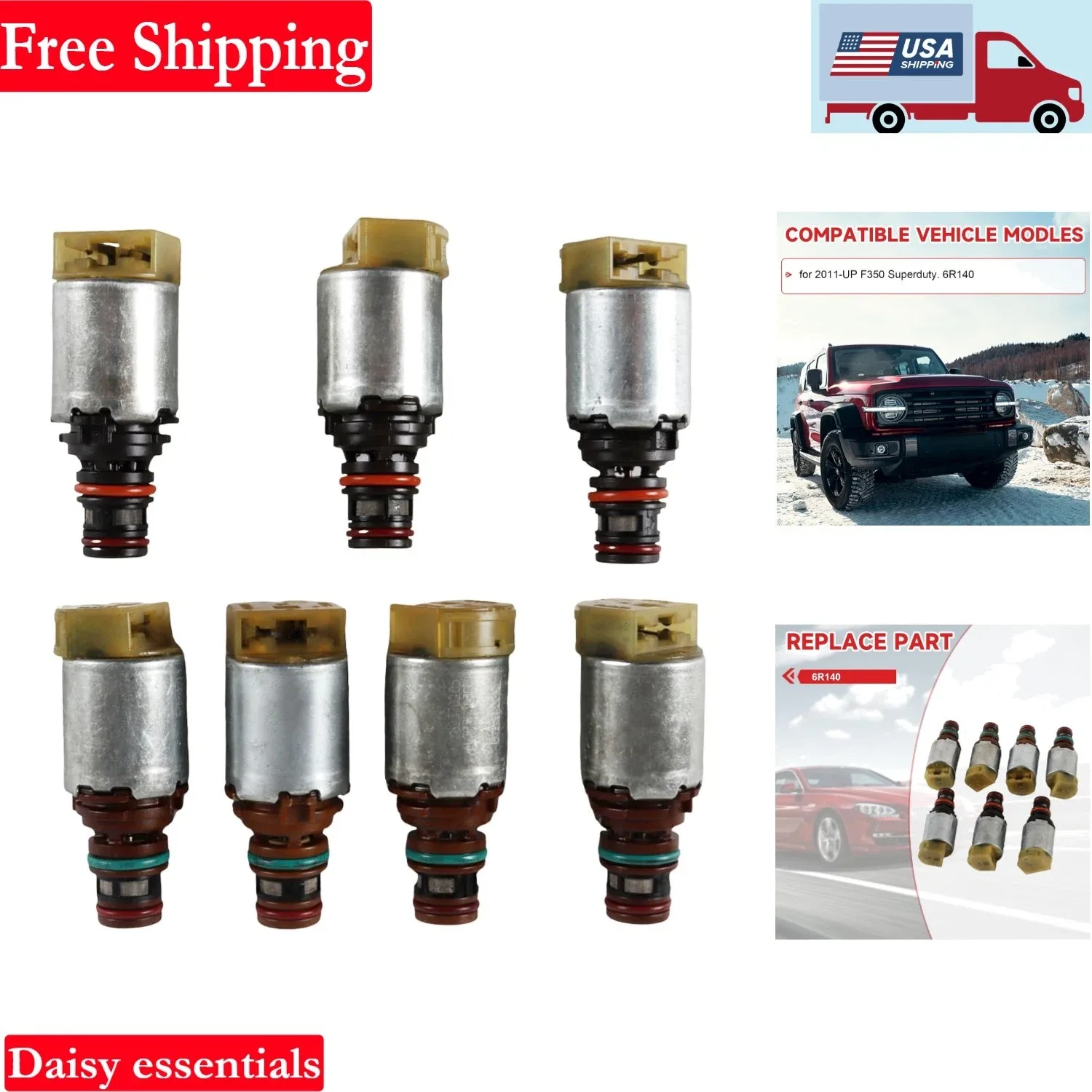 2011-UP Ford F350 Superduty 6R140 Shift Solenoid Kit — 7Pc (Transmission Solenoids for F350)