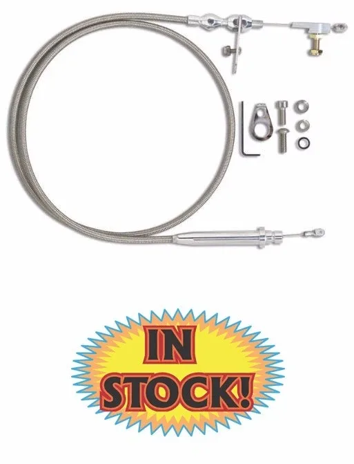 Lokar KD-2AODHT - 48" Hi-Tech Stainless Steel Housing Ford AOD  Kickdown Cable image 2