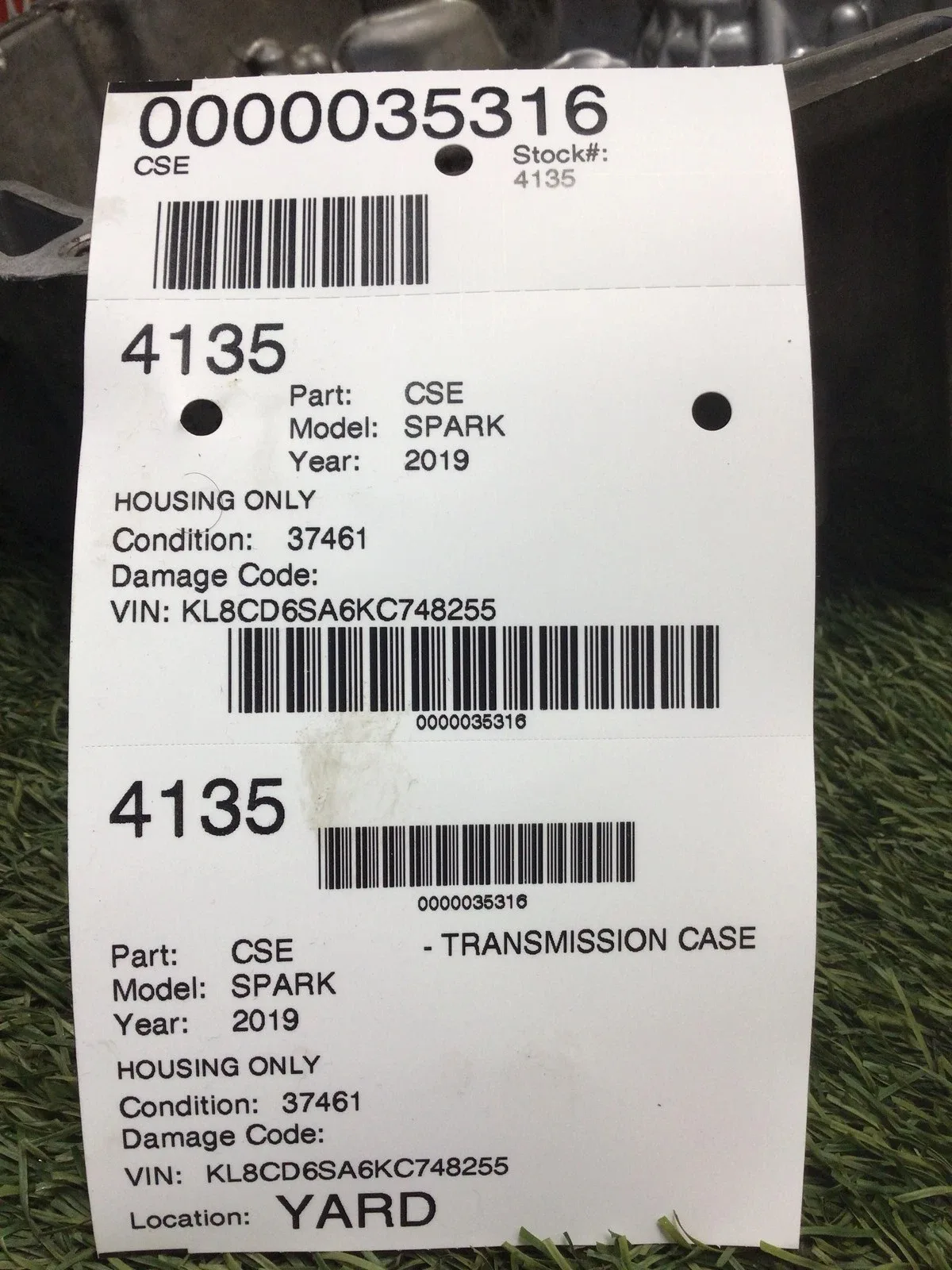 ✅ 2019 CHEVY SPARK  Transmission Bell Housing Pn: 25194502 OEM image 4