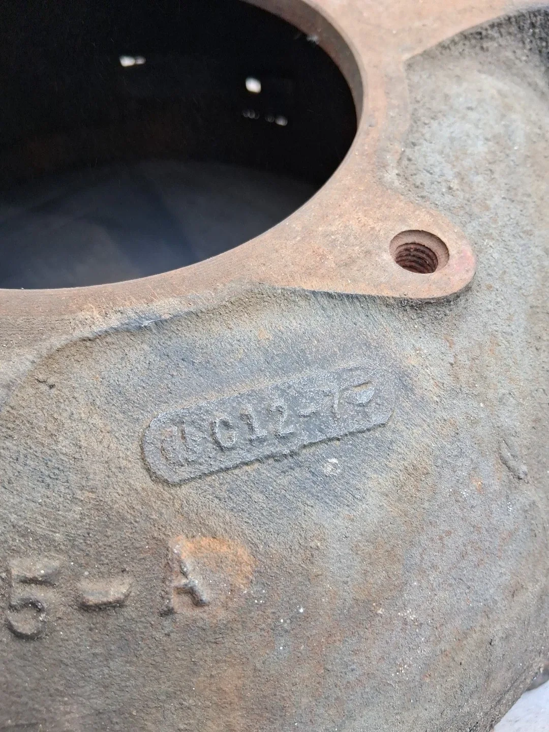 1956 1957 LINCOLN TRANSMISSION ALUMINUM CONVERTER BELL HOUSING PMC-7975-A image 3