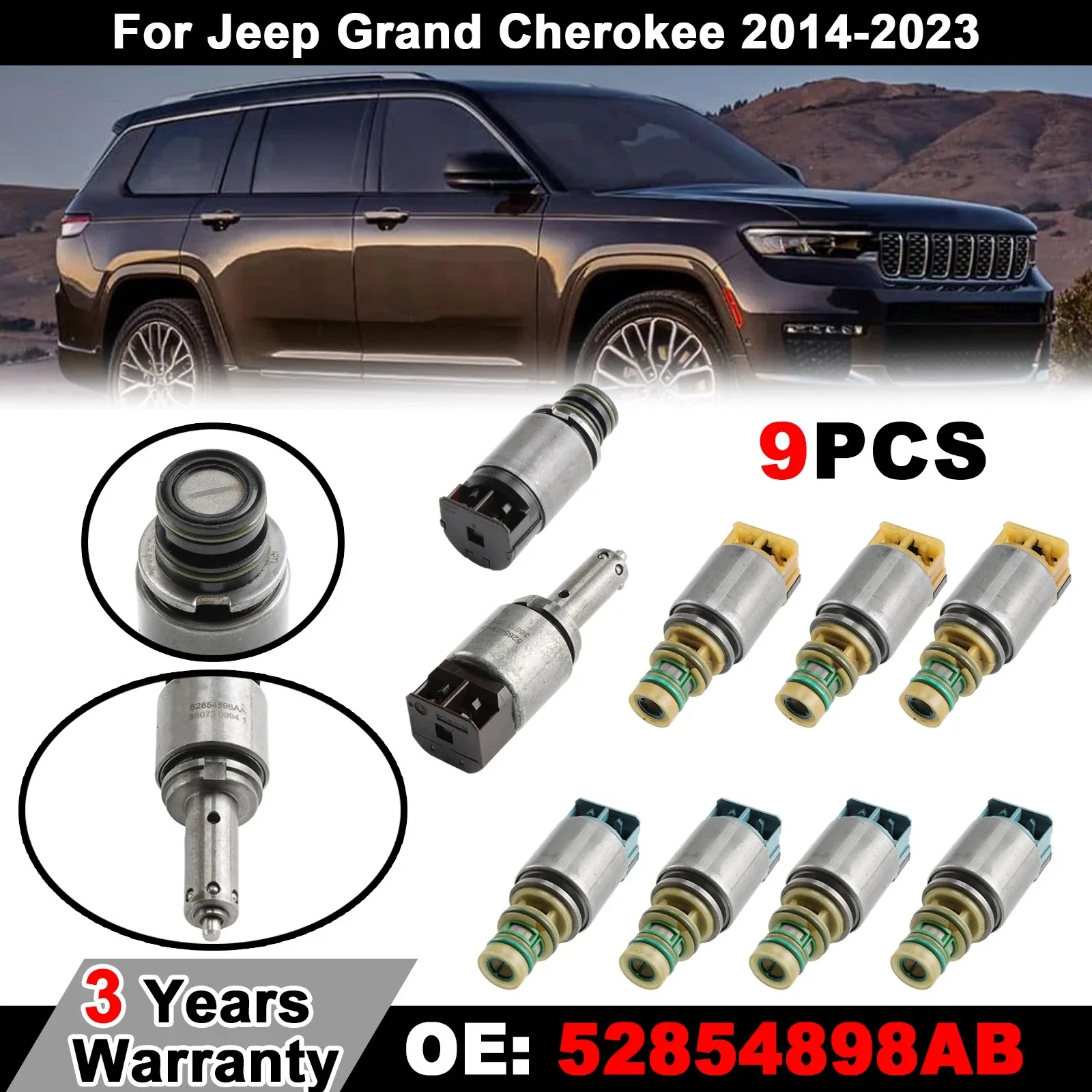 2014-2023 Jeep Grand Cherokee 845RE Shift Solenoid Kit 52854898AB