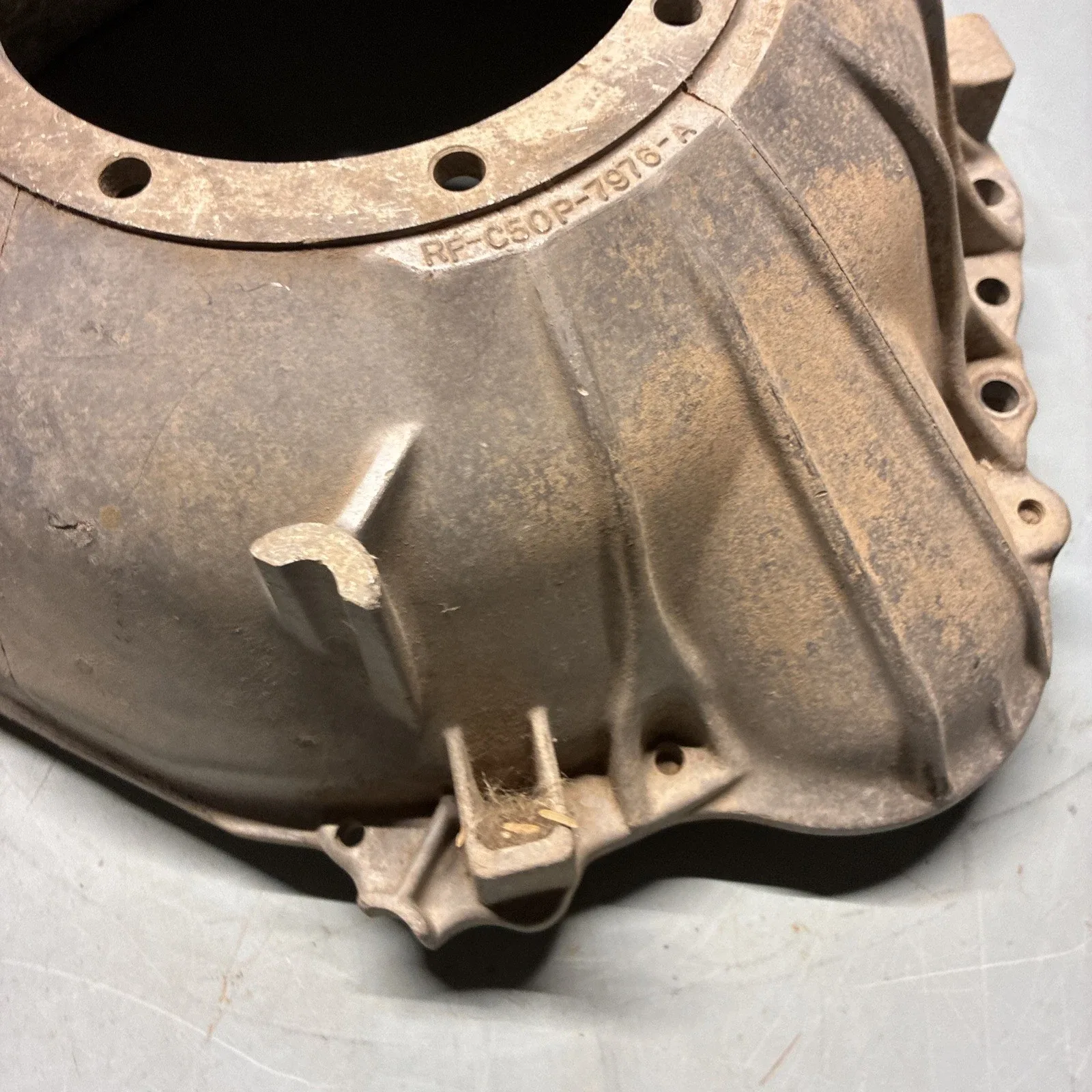 Ford C4 Automatic Transmission Original Aluminum Bell Housing image 3