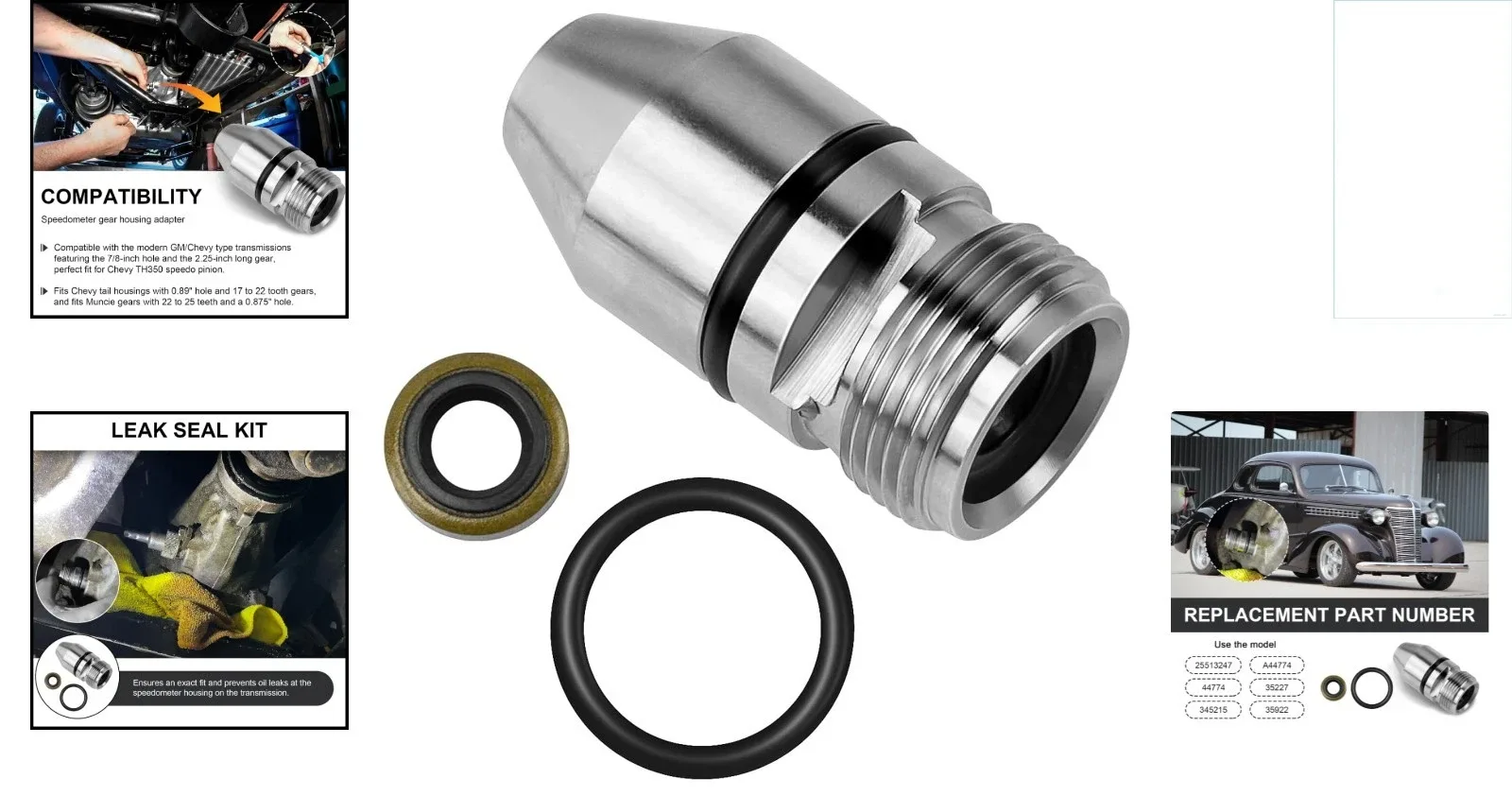 Chevy TH350 Bullet Speedometer Gear Housing & Seal Kit - Ensures Top Performance image 2