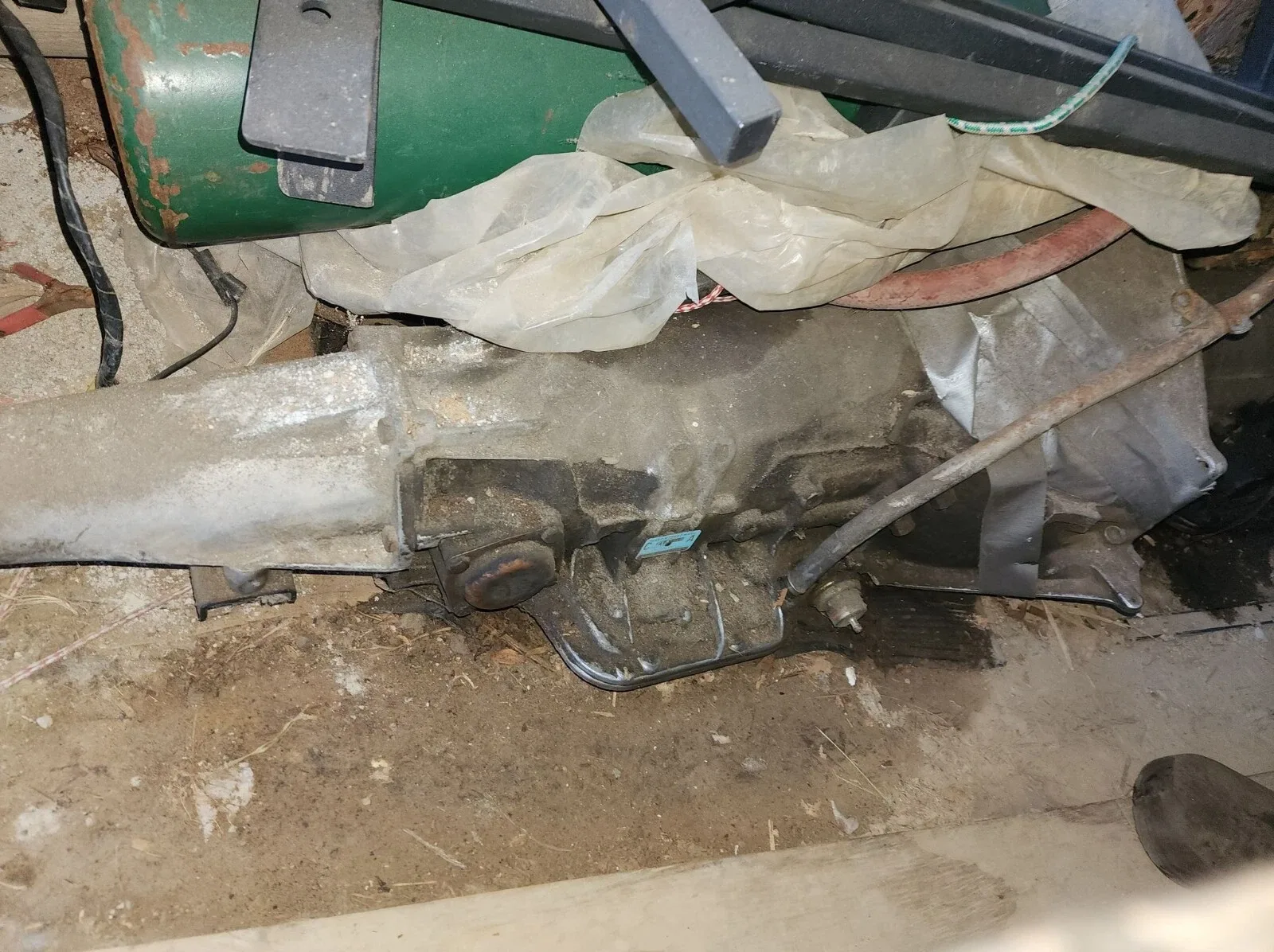 Stock Chevy long tail housing 400 turbo transmission complete with converter