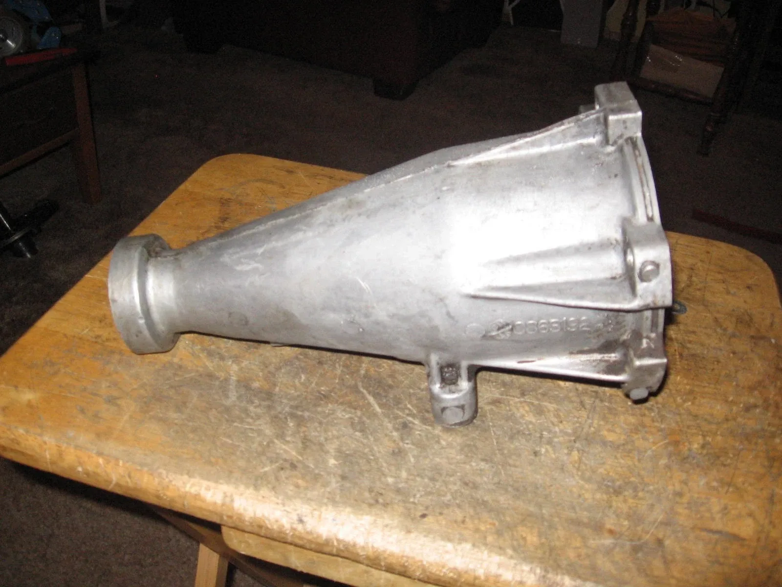 OEM GM 1962-74 ALUMINUM POWERGLIDE TRANSMISSION 11" TAIL HOUSING CHEVY DRAG RACE image 3