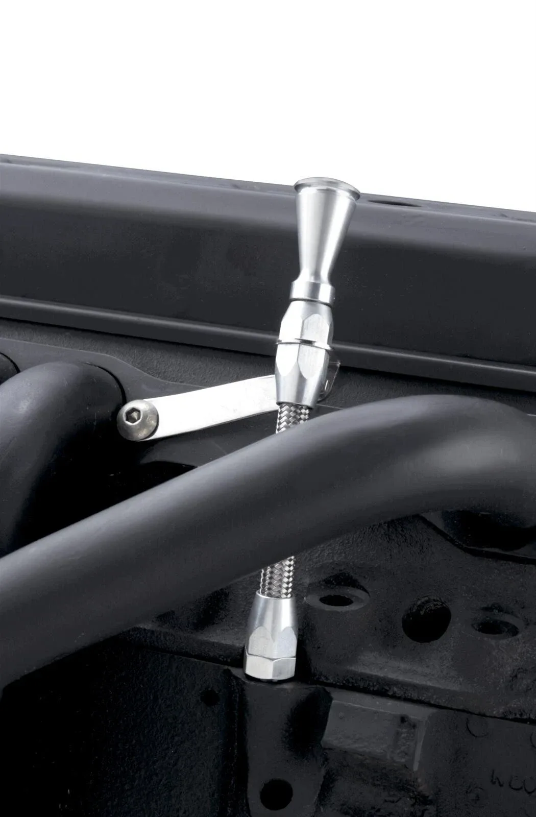 LOKAR FLEXIBLE ENGINE DIPSTICK SBC '79 & EARLIER BRITE STAINLESS HOUSING#ED-5002