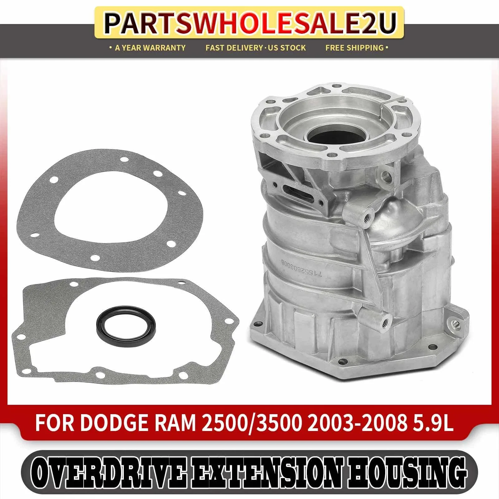 48RE Overdrive Extension Housing for Dodge Ram 2500 3500 03-08 5.9L 6.7L 8.0L