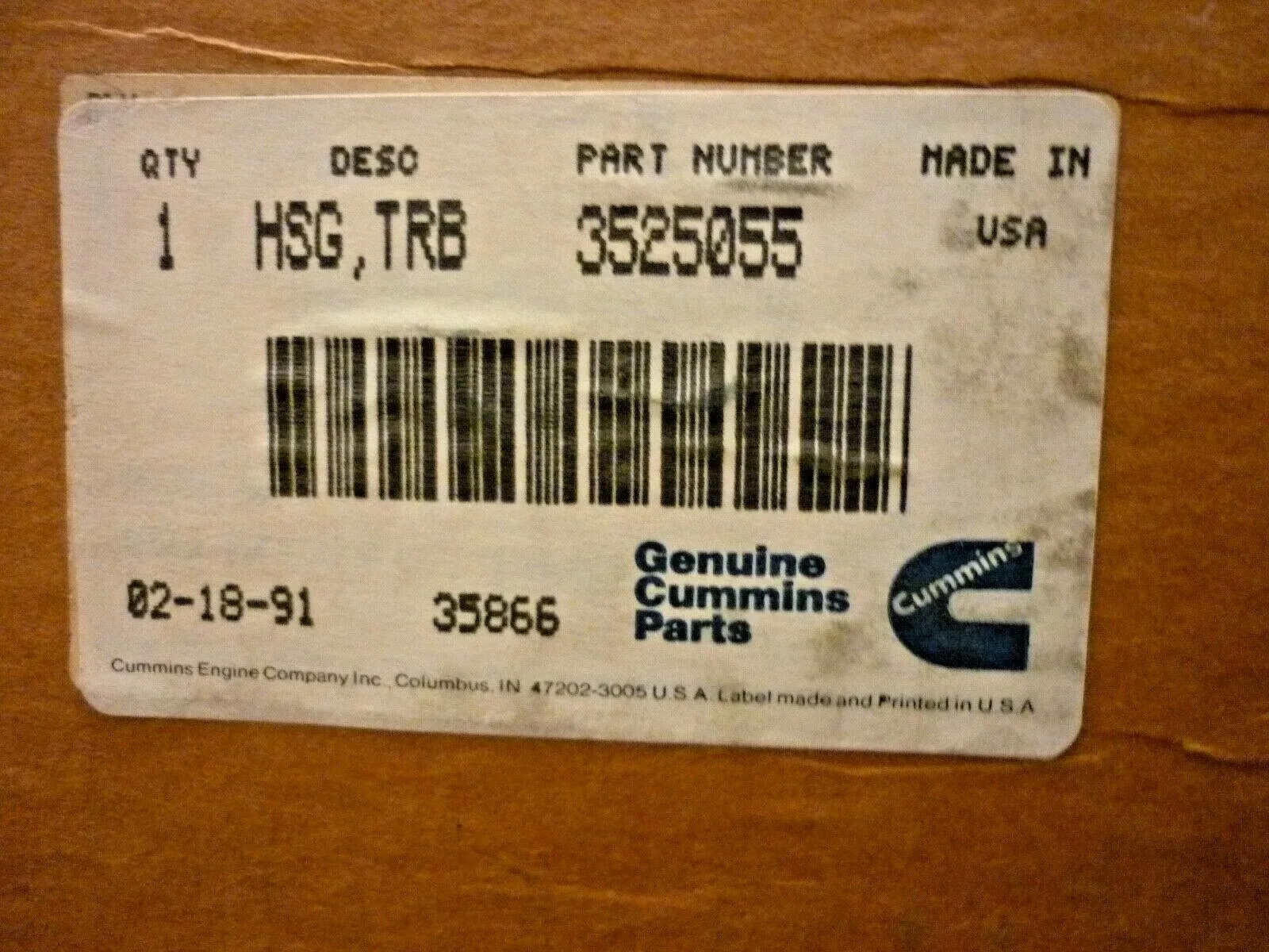 Cummins Turbo Housing, pn 3525055
