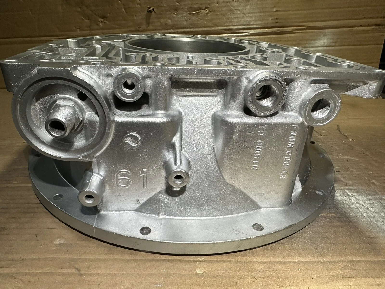 ALLISON GM TRANS BELL HOUSING CAST 29538610 W/SPEED SENSOR HOLE SAE #3 CLR #8 image 2