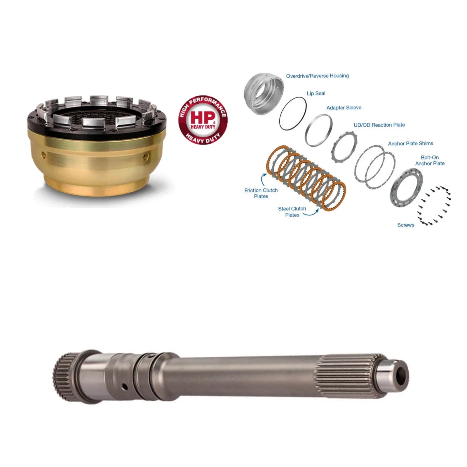 . 68RFE SmartTech®Clutch Housing Kit 72960-18k+HD Billet Input Shaft 72670B-01