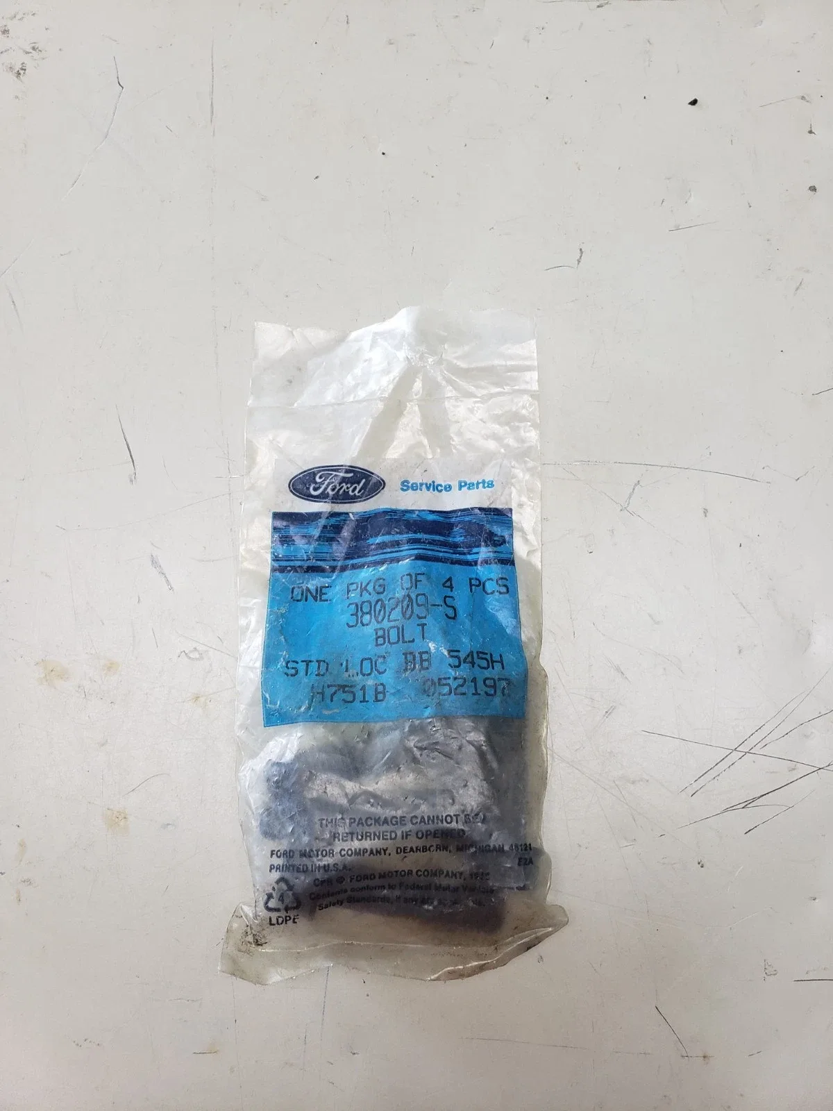 1967-70 NOS Mustang C6 Automatic Extension Housing Bolts
