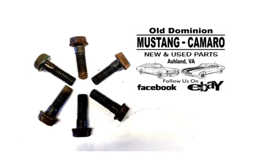 1965-1986 Mustang Automatic C4 Transmission Tailshaft Housing Bolts - Set of 6