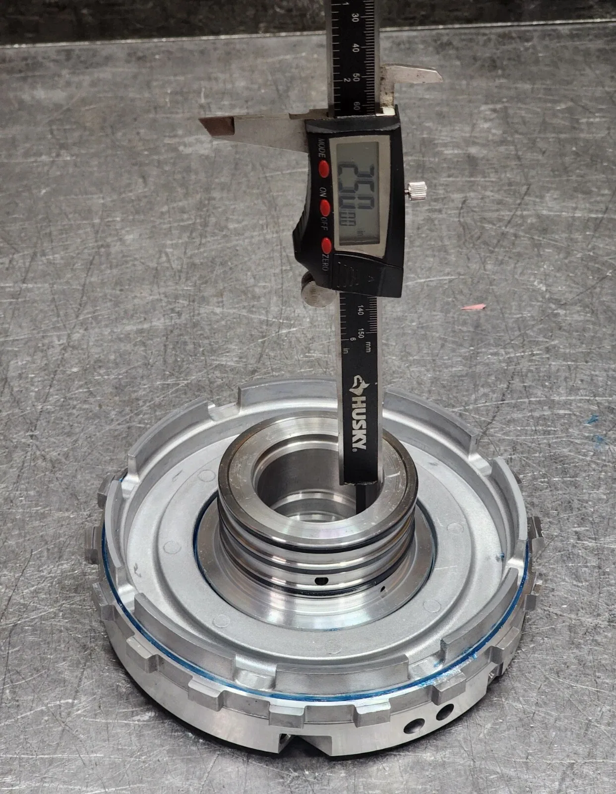 RE5R05A TRANSMISSION CENTER SUPPORT REV PISTON HOUSING 2.535" TOWER 4 BALL PLUGS image 2
