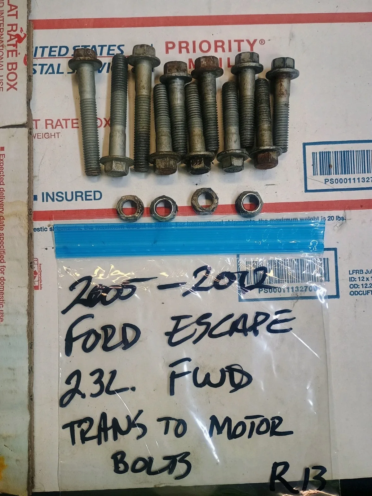 TRANSMISSION AUTOMATIC TO 2.3L ENGINE MOTOR BOLTS BOLT BELL HOUSING FITS TRIBUTE