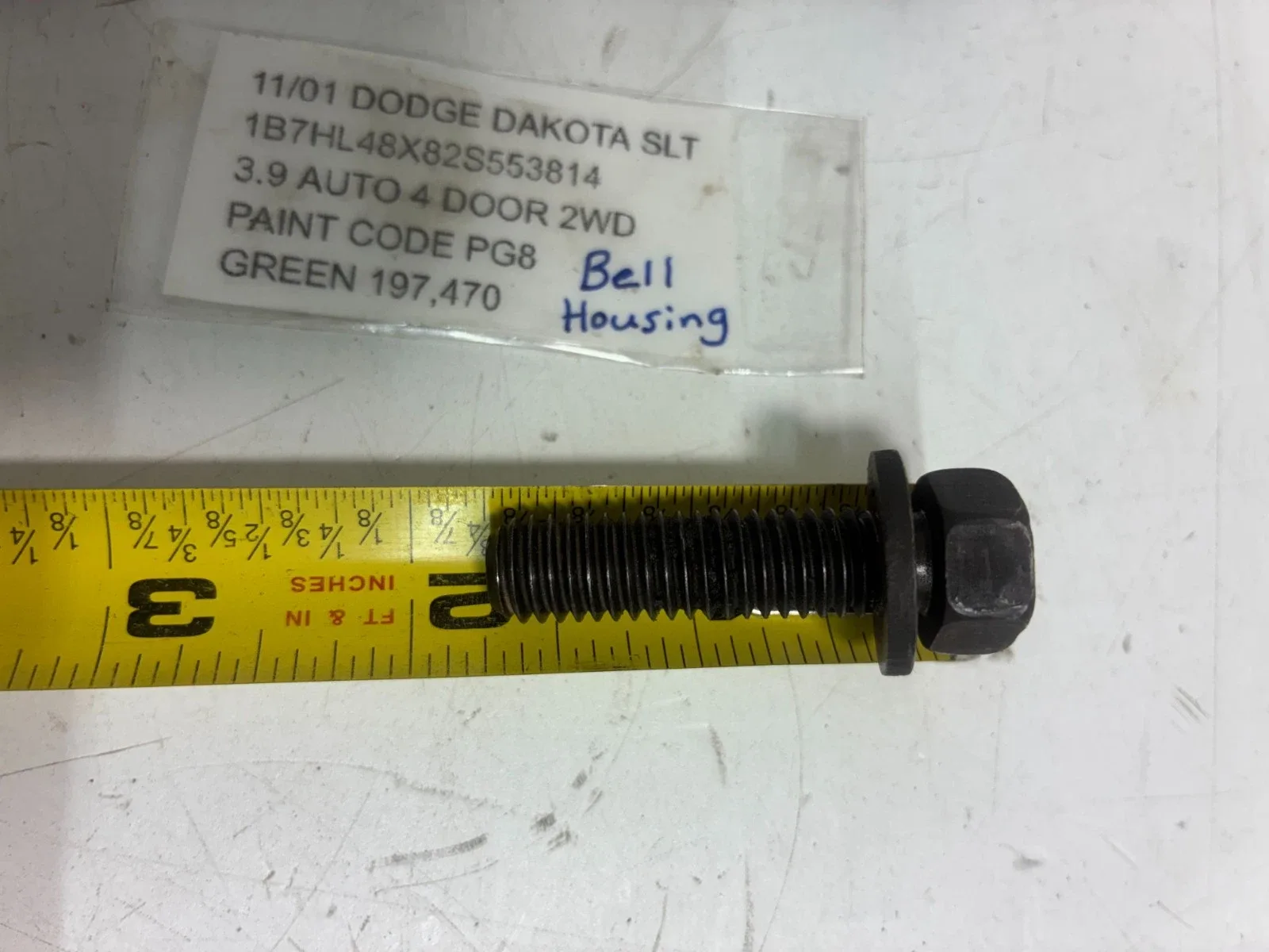 2001 Dodge Dakota 3.9 Bell Housing Transmission Mounting Bolts total: 6 bolts image 2