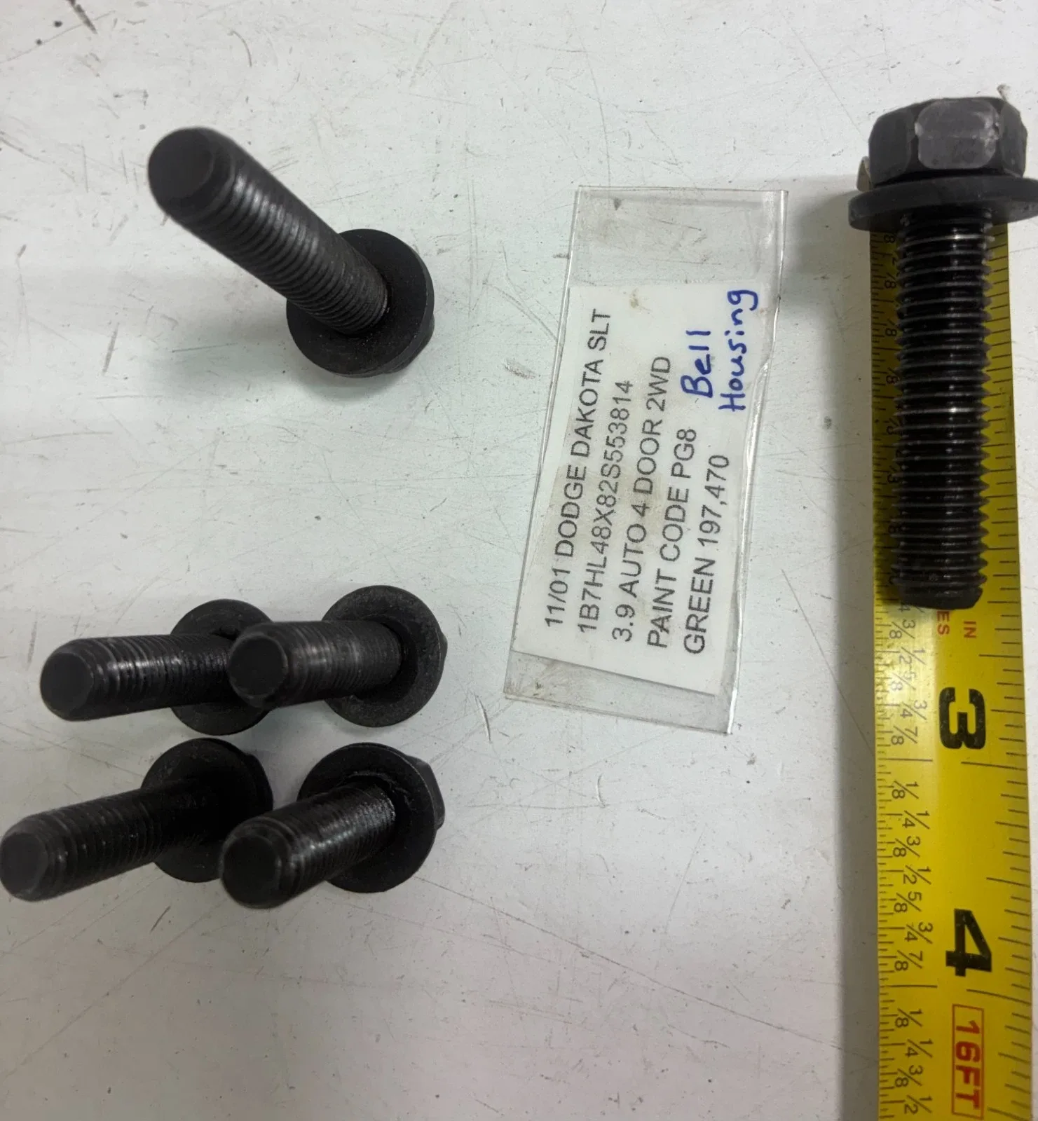 2001 Dodge Dakota 3.9 Bell Housing Transmission Mounting Bolts total: 6 bolts image 3