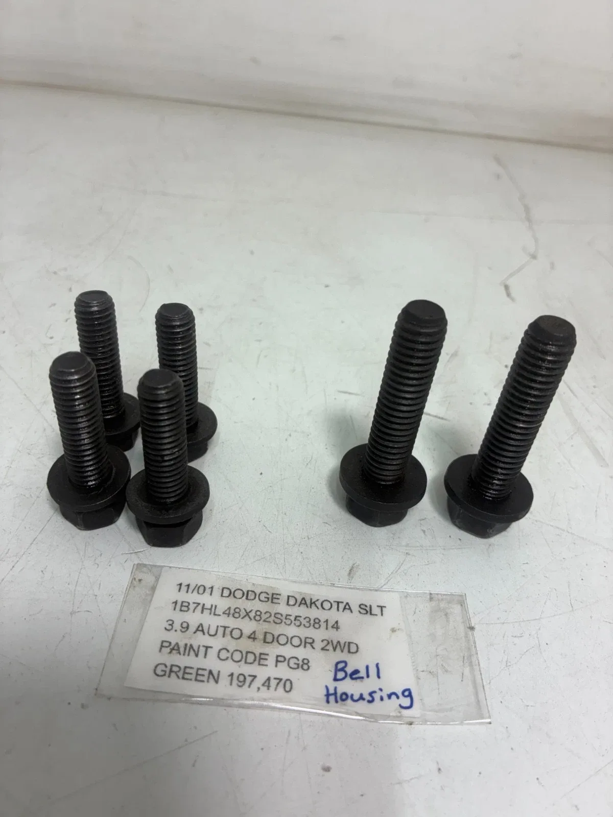 2001 Dodge Dakota 3.9 Bell Housing Transmission Mounting Bolts total: 6 bolts image 4