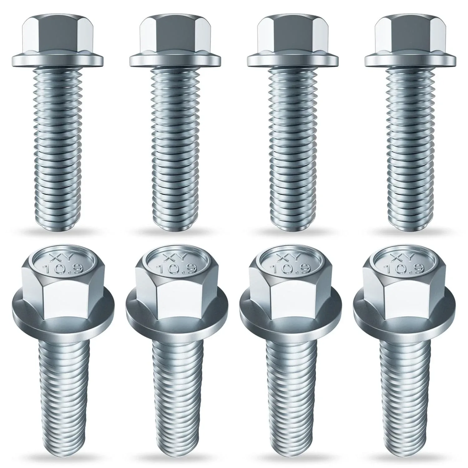 Transmission Bell Housing Bolts Set 8 Piece Carbon Steel Polished Fit LS LS1 ... image 4