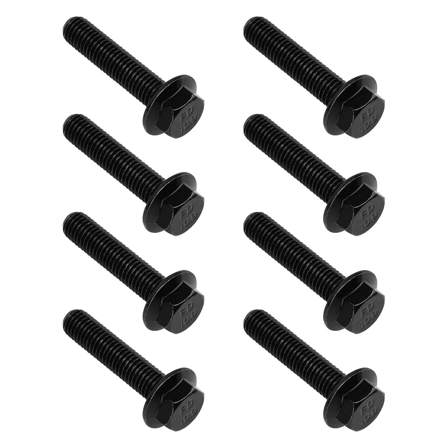 LS Engine Bell Housing Bolts Set 10mm Alloy Steel Brushed Flange Head 37 ft-lb image 3