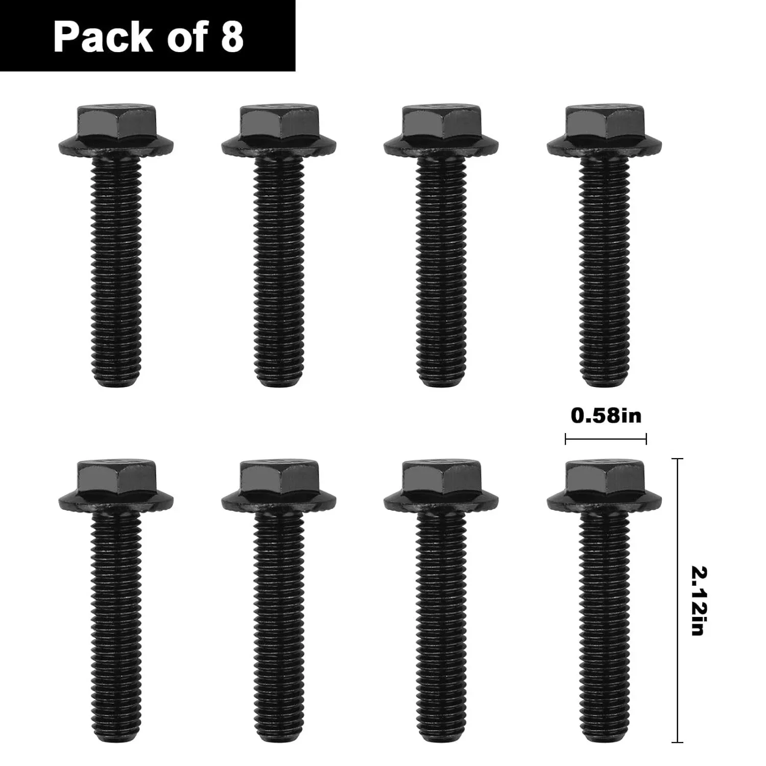LS Engine Bell Housing Bolts Set 10mm Alloy Steel Brushed Flange Head 37 ft-lb image 4