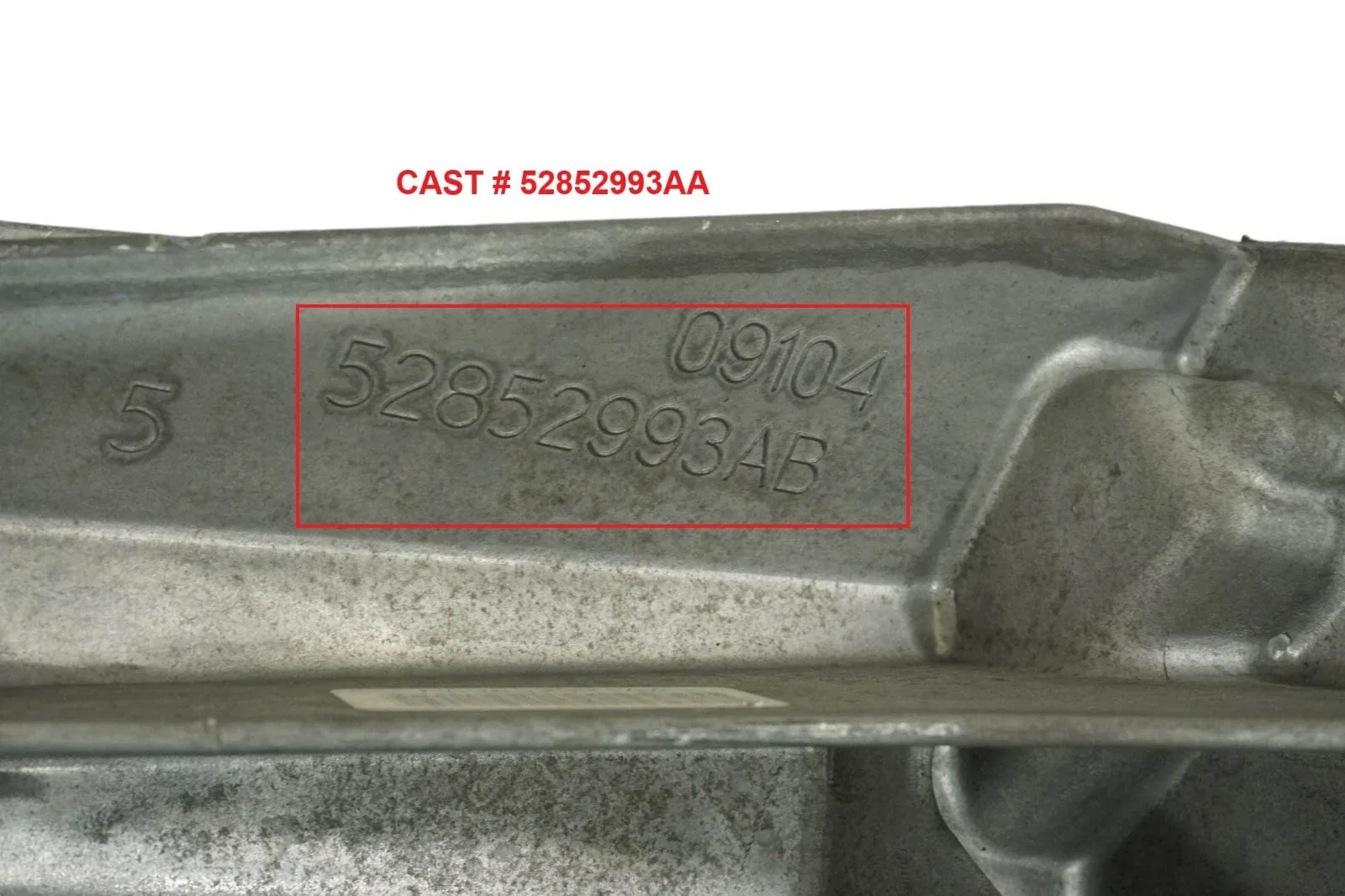 82770AA - 42RLE, EXTENSION HOUSING, 2WD, BOLT ON YOKE, CAST: 52852993AA image 2