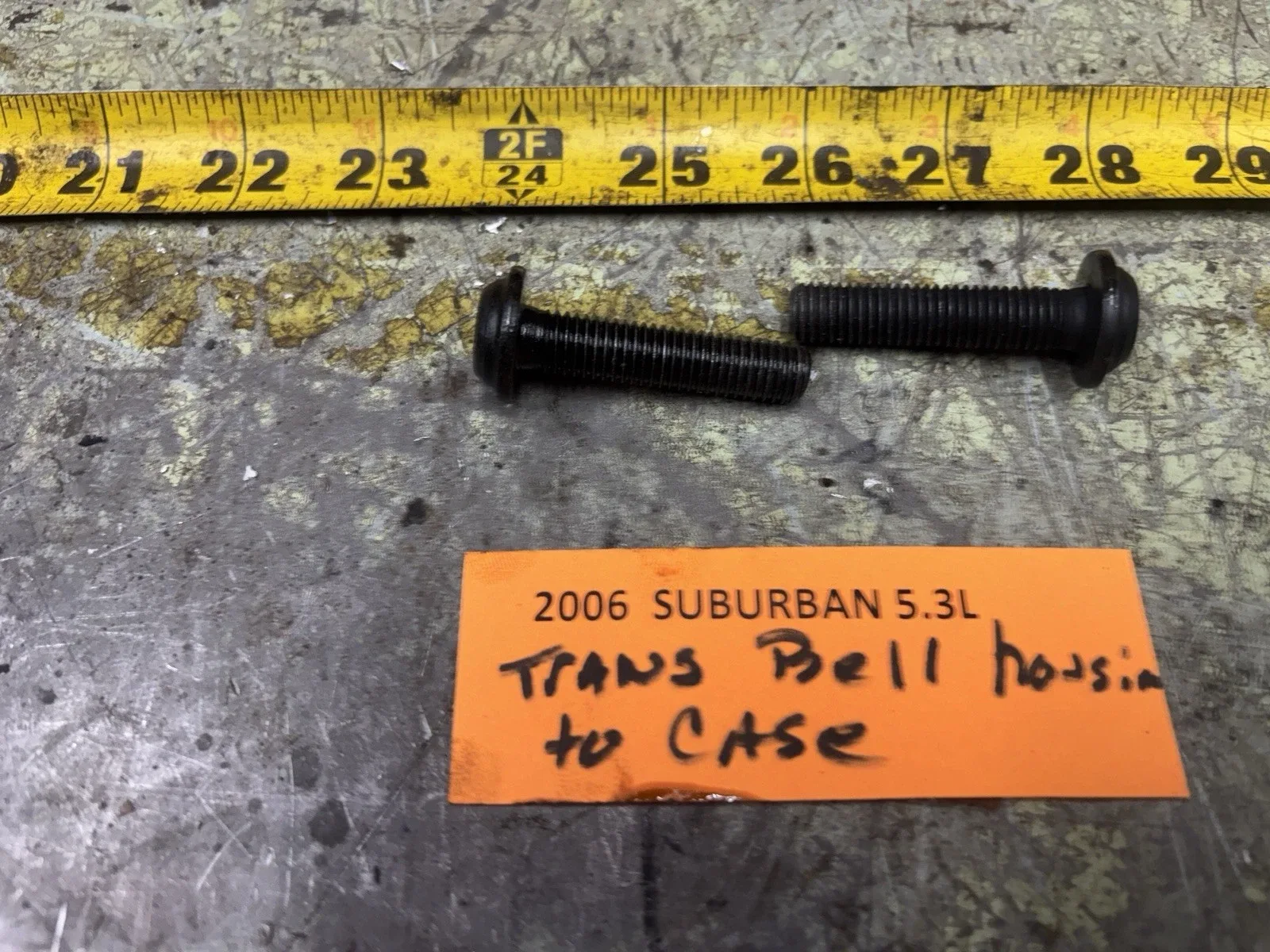 03-06 GM Truck 5.3L Transmission Bell Housing To Case Bolts Set Of 2 image 2