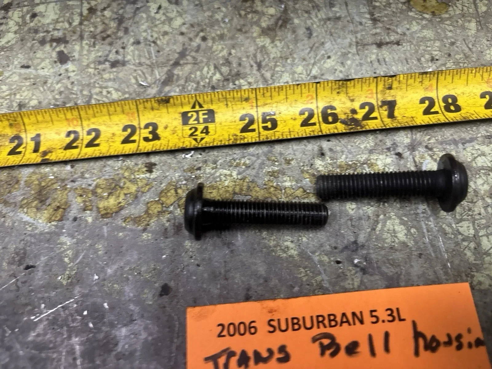 03-06 GM Truck 5.3L Transmission Bell Housing To Case Bolts Set Of 2 image 4