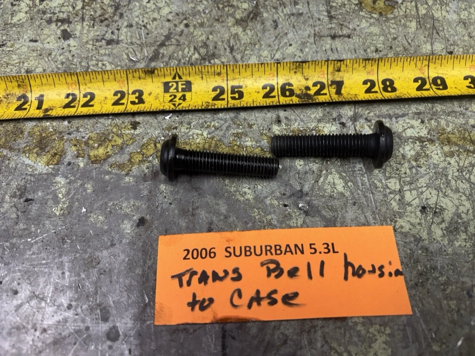 03-06 GM Truck 5.3L Transmission Bell Housing To Case Bolts Set Of 2
