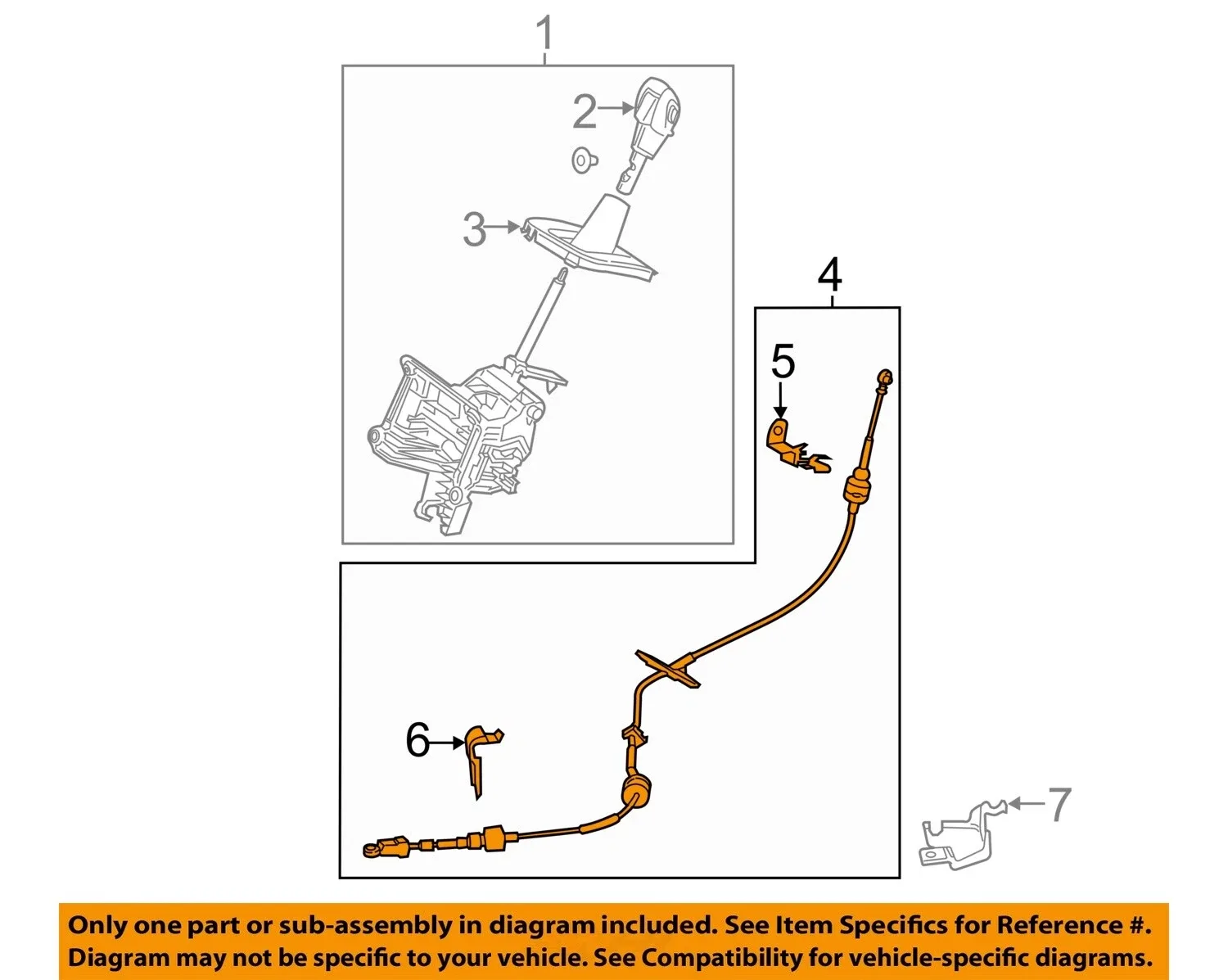 FORD OEM 13-16 Escape Console Shifter Housing-Cable DJ5Z7E395E